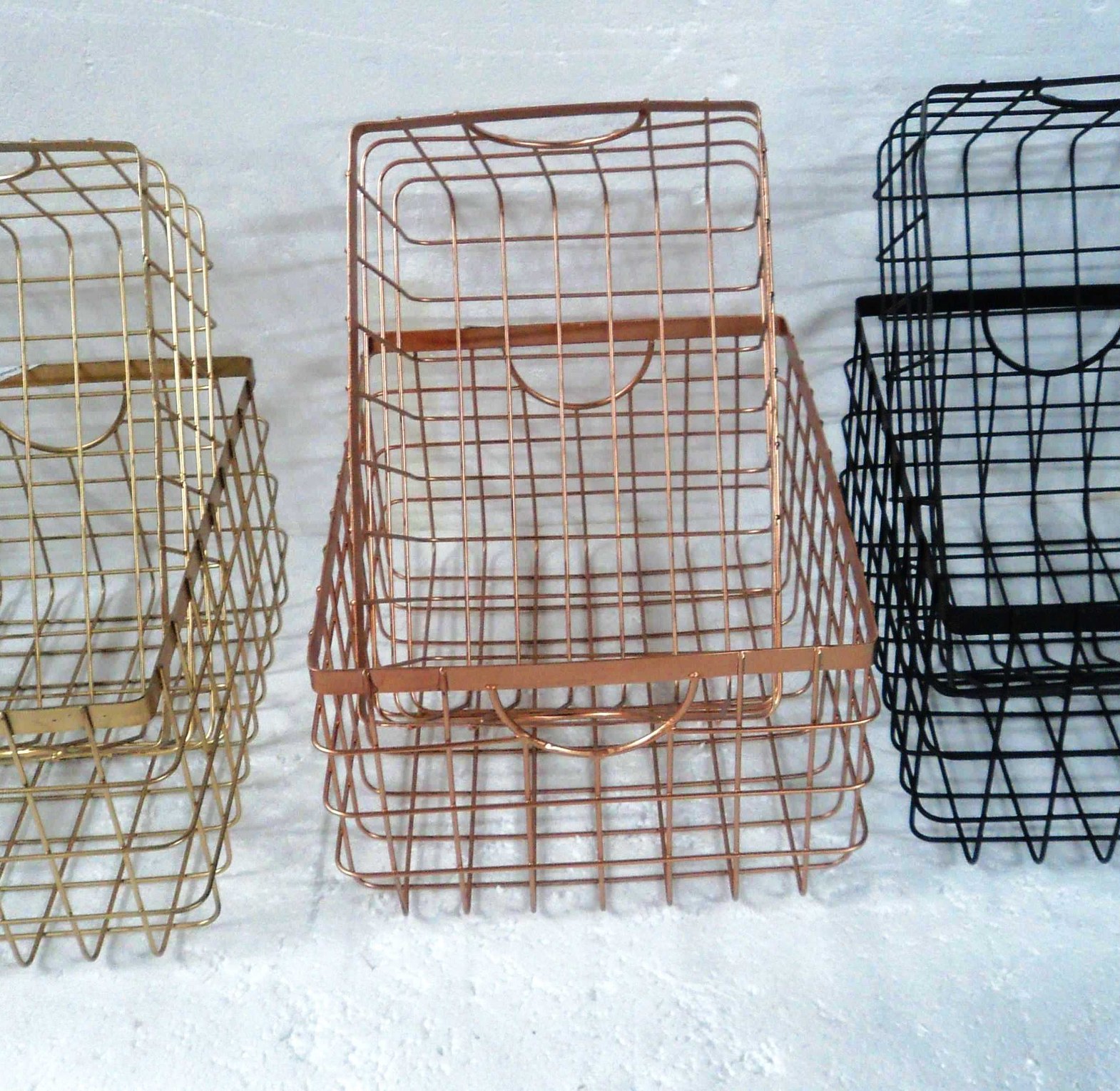 SET OF 2 SQUARE METAL STO image