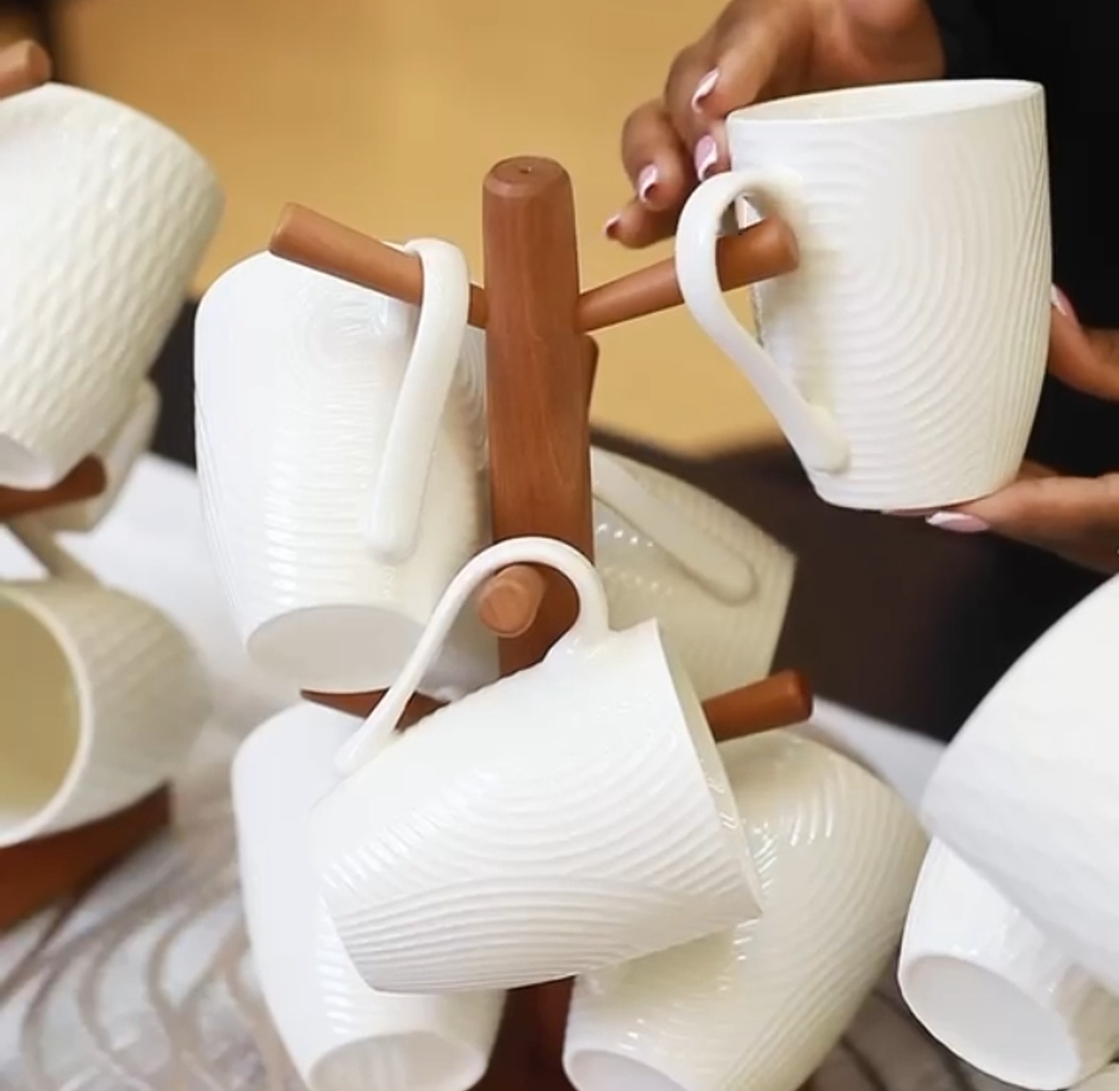6 pcs white cups image