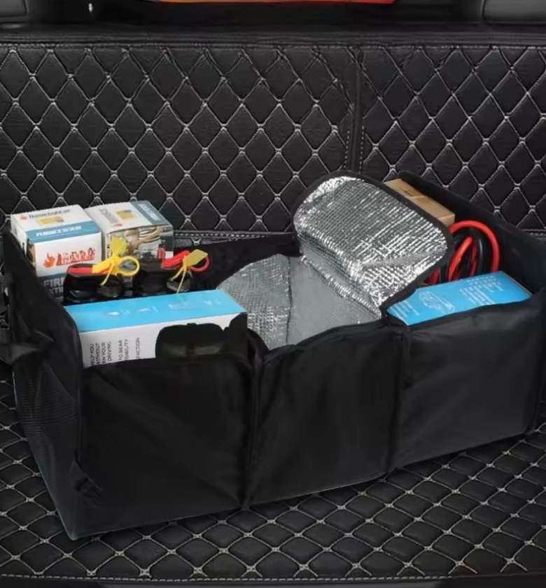 Car Boot Organizer with Insulated Cooler Bag for Drinks image