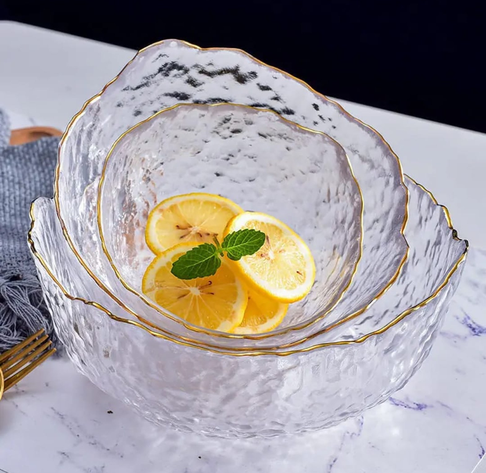 Transparent Gradient Glass Bowl image