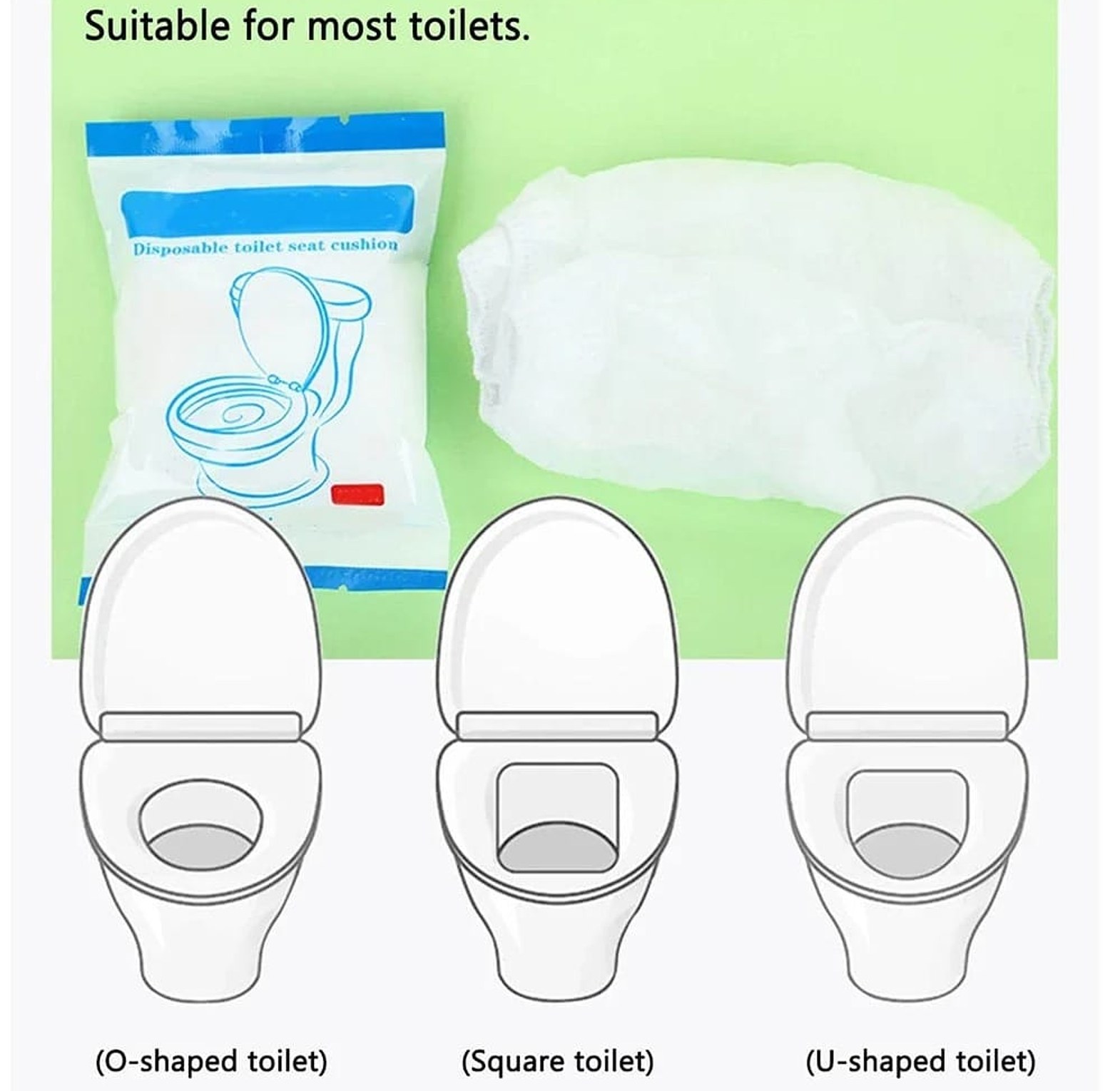 10pc Disposable Toilet Seat Cover Set image