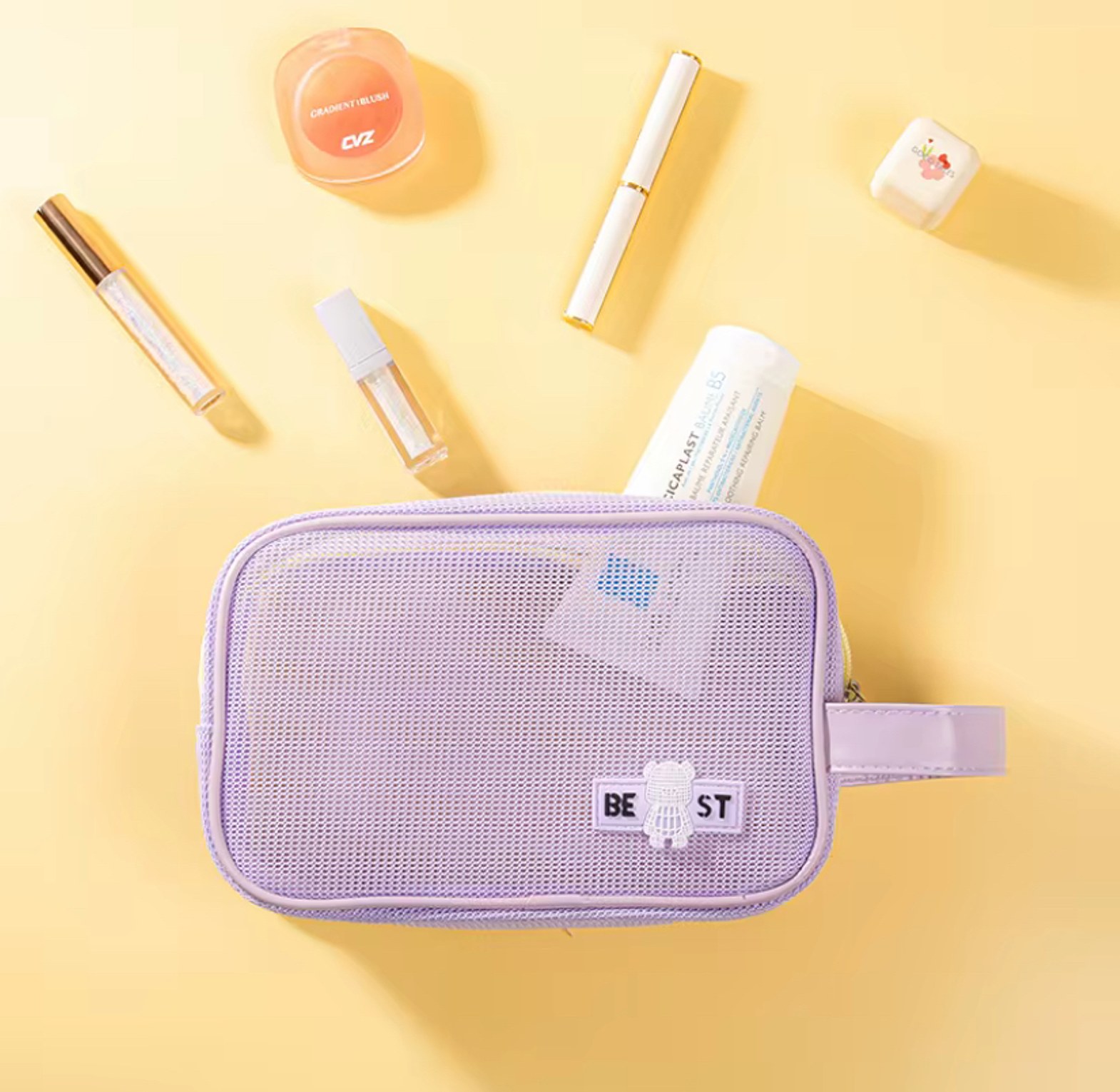 Mesh cosmetic bag  image