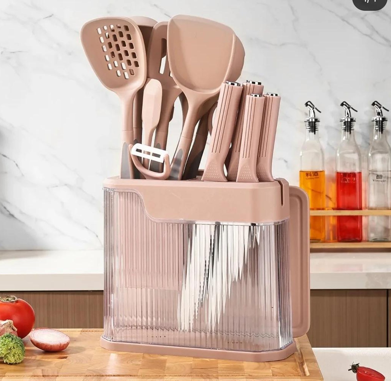 17pc food grade silicone kitchen utensil set image