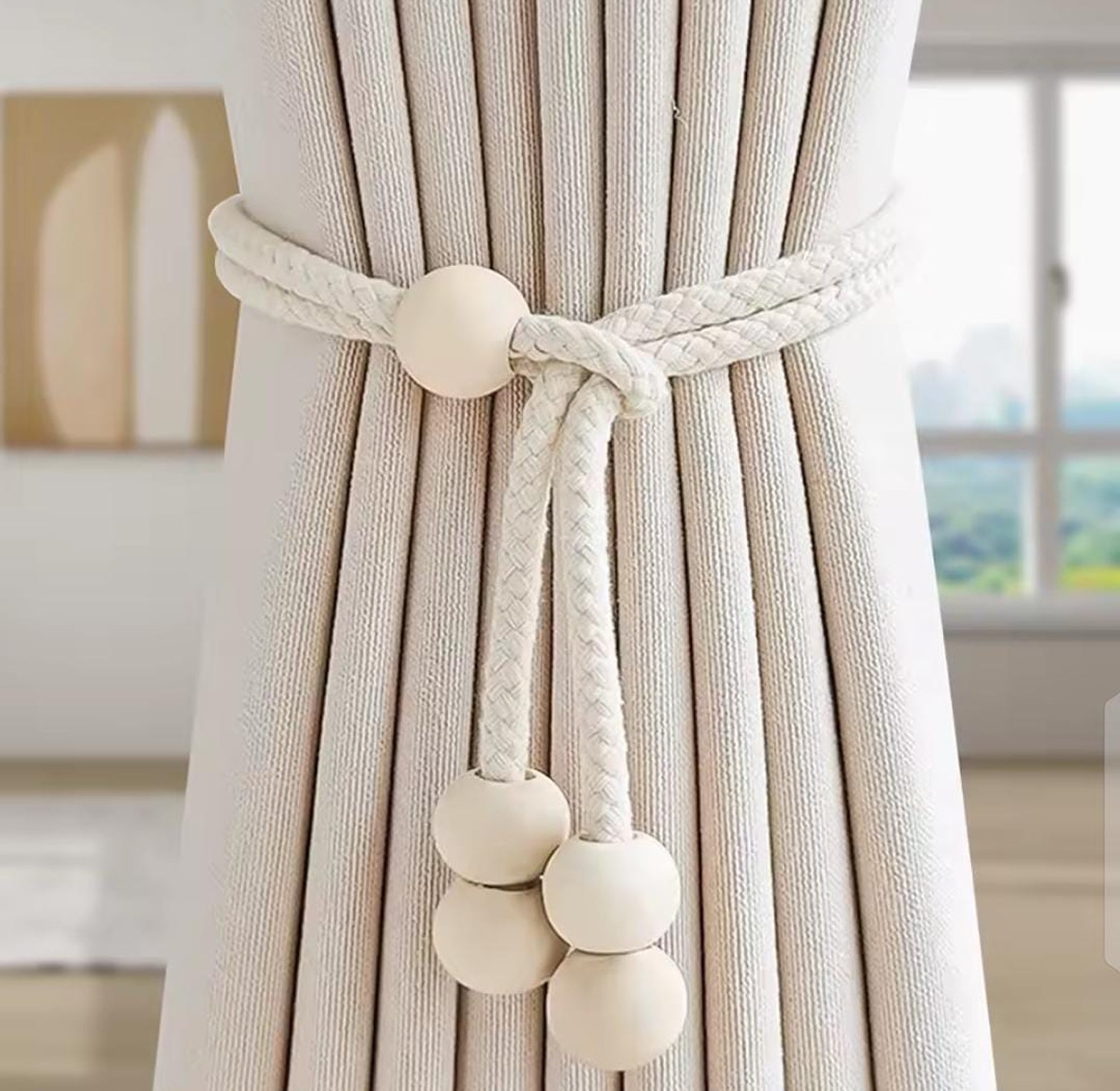 Modern Minimalist Handmade Curtain Tiebacks image