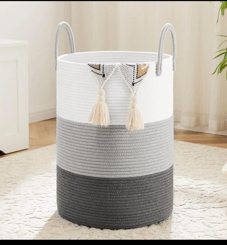 Cotton Rope Hand-Woven Large Storage Basket image