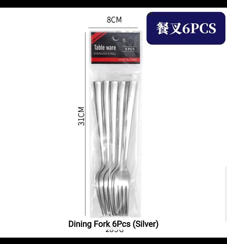 6-Piece Silver Dining Fork Set image