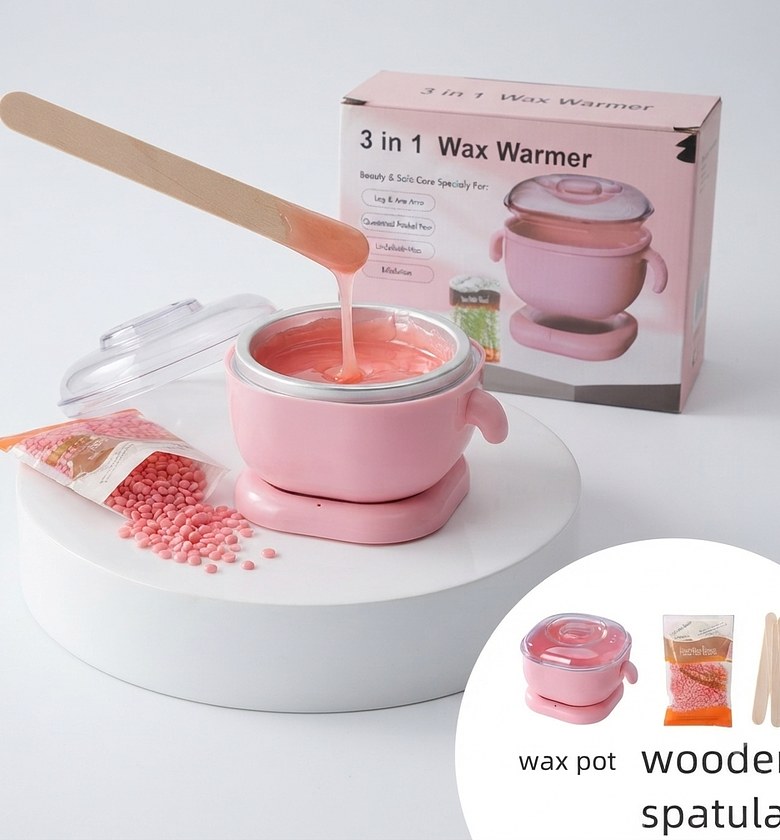 3 in 1 Electric Wax Warmer Kit Professional Hair Removal Heater with Beans and Spatulas image