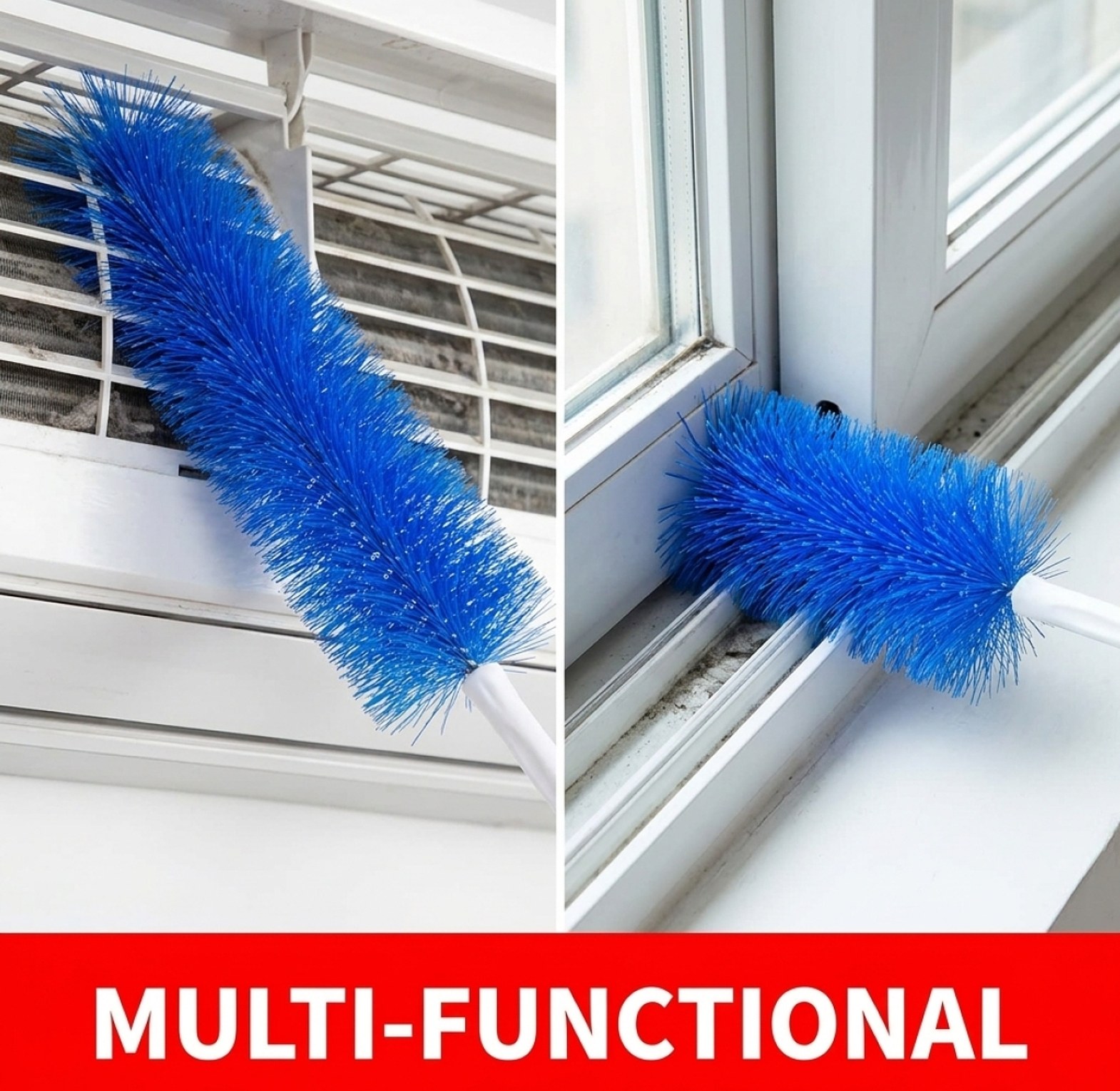 Multifunctional Fan Cleaning Brush and Window Track Dust Duster Tool - Deep Reach AC Cleaner image