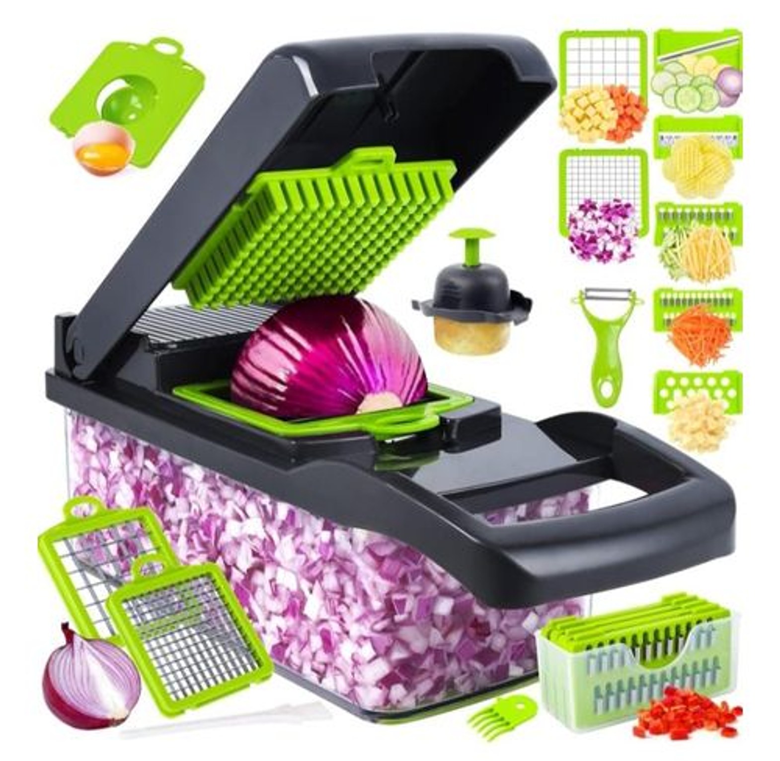 Multifunctional Vegetable Chopper Slicer Dicer Cutter,Veggie With 8 Blades image