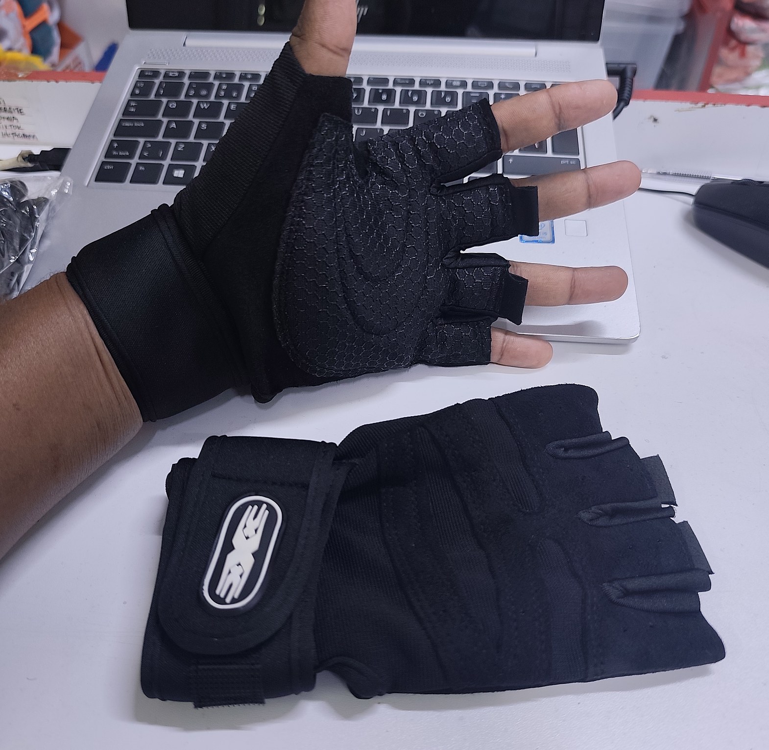 Weightlifting Gym Gloves with Built-in Wrist Support Wraps – Anti-Slip Palm Protection For Strength Training image