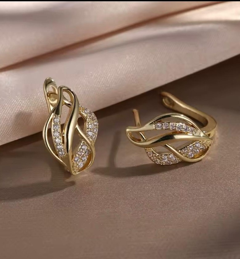 Gilded Intertwined Huggies image