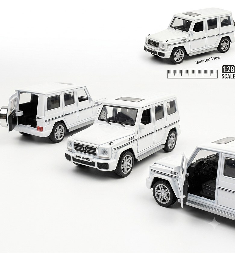 Mercedes Benz G-Wagon G63 Diecast Metal Toy Car 1:32 Scale Pull-Back Action Model with Opening Doors –  Gloss Finish image