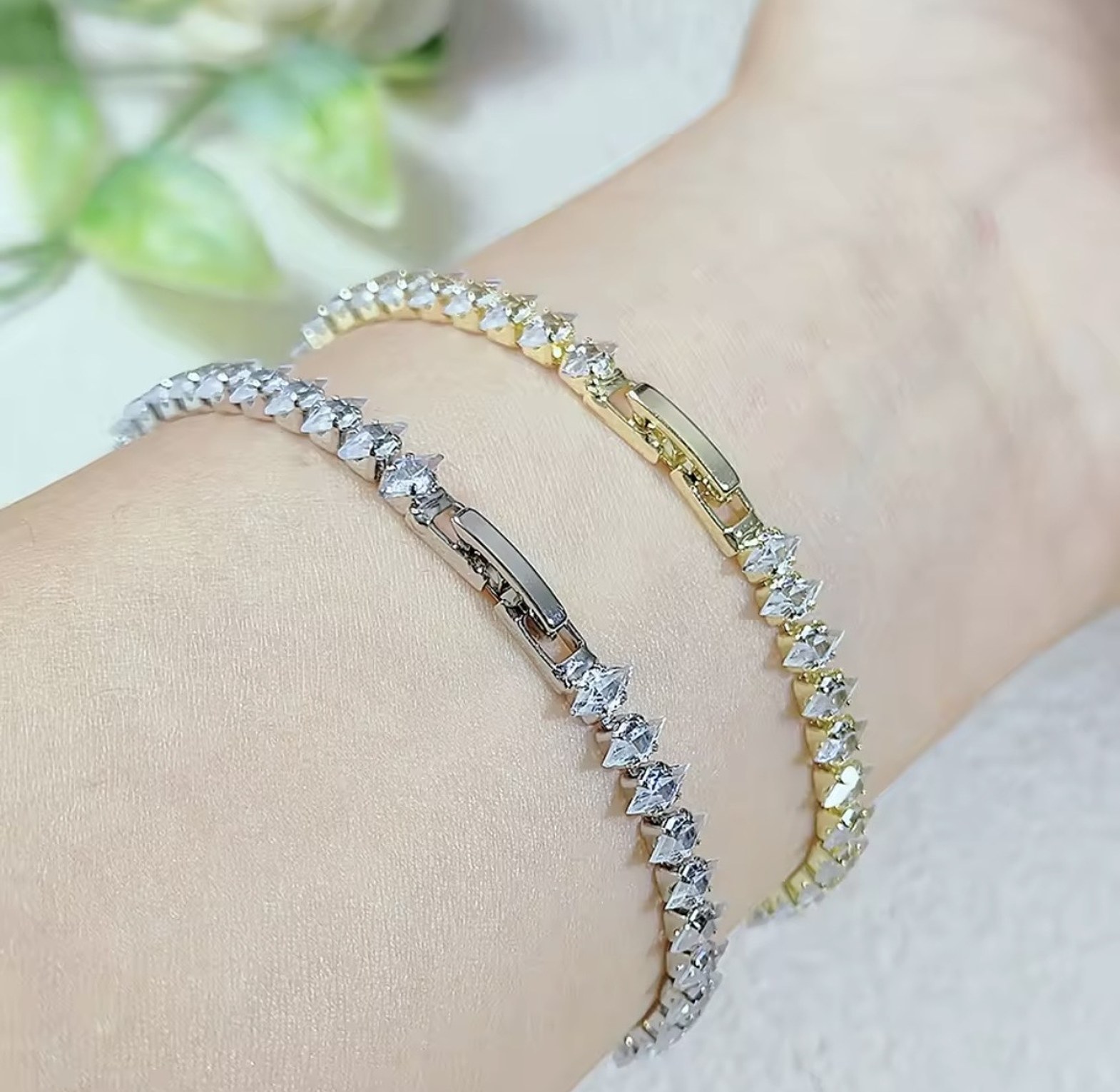 Radiant Square-Cut Tennis Bracelets image