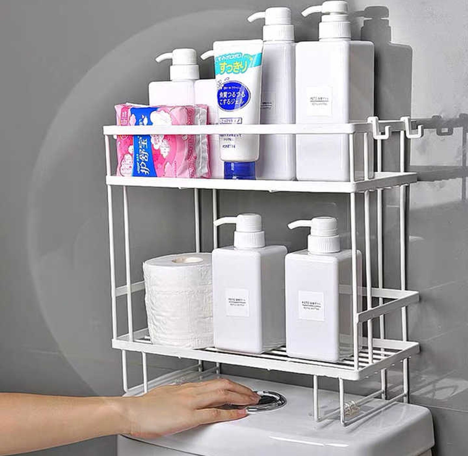 2-Tier Bathroom Storage Rack, Organizer, Shelf image