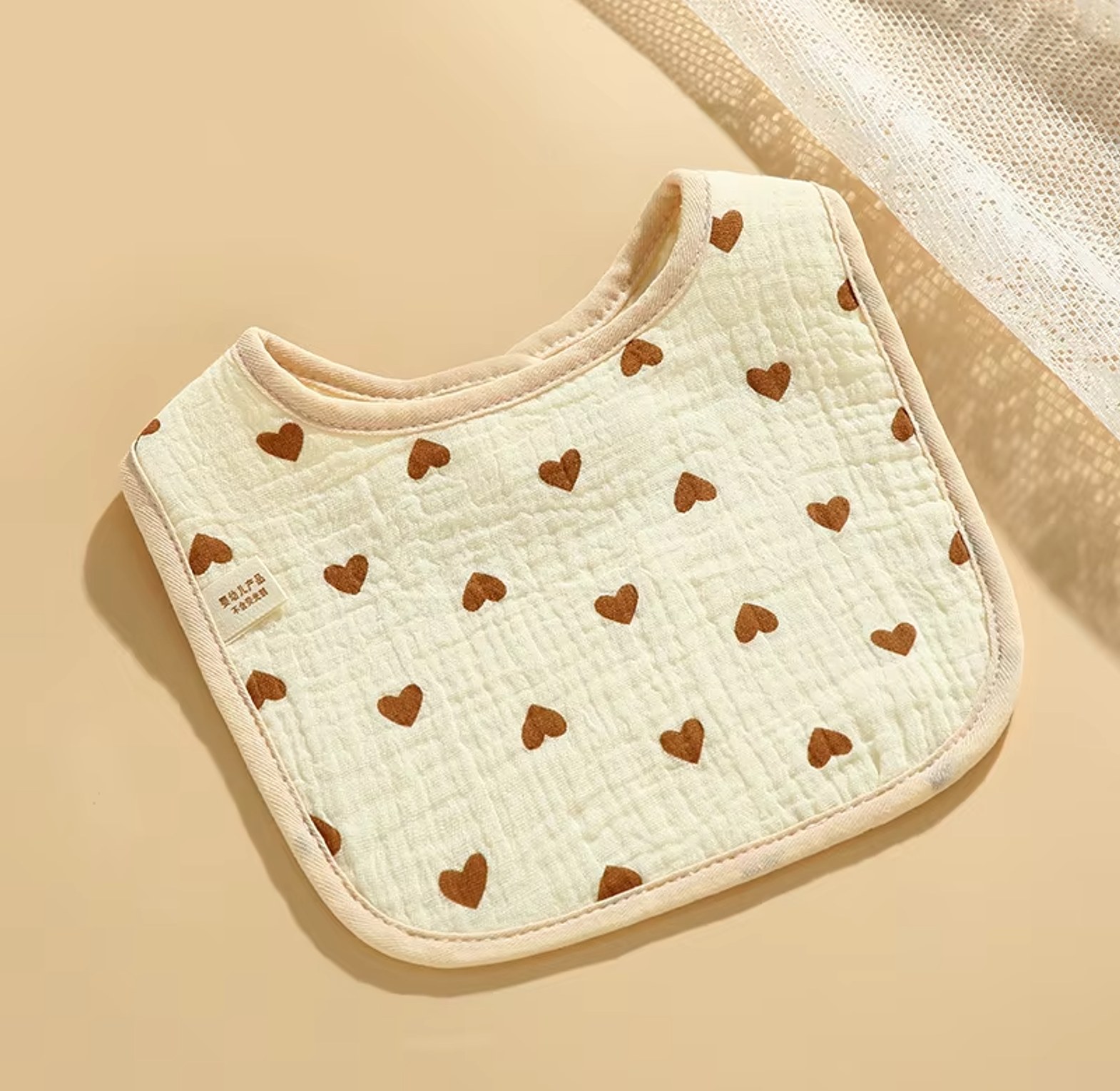 Baby Patterned Muslin Drool Bibs image