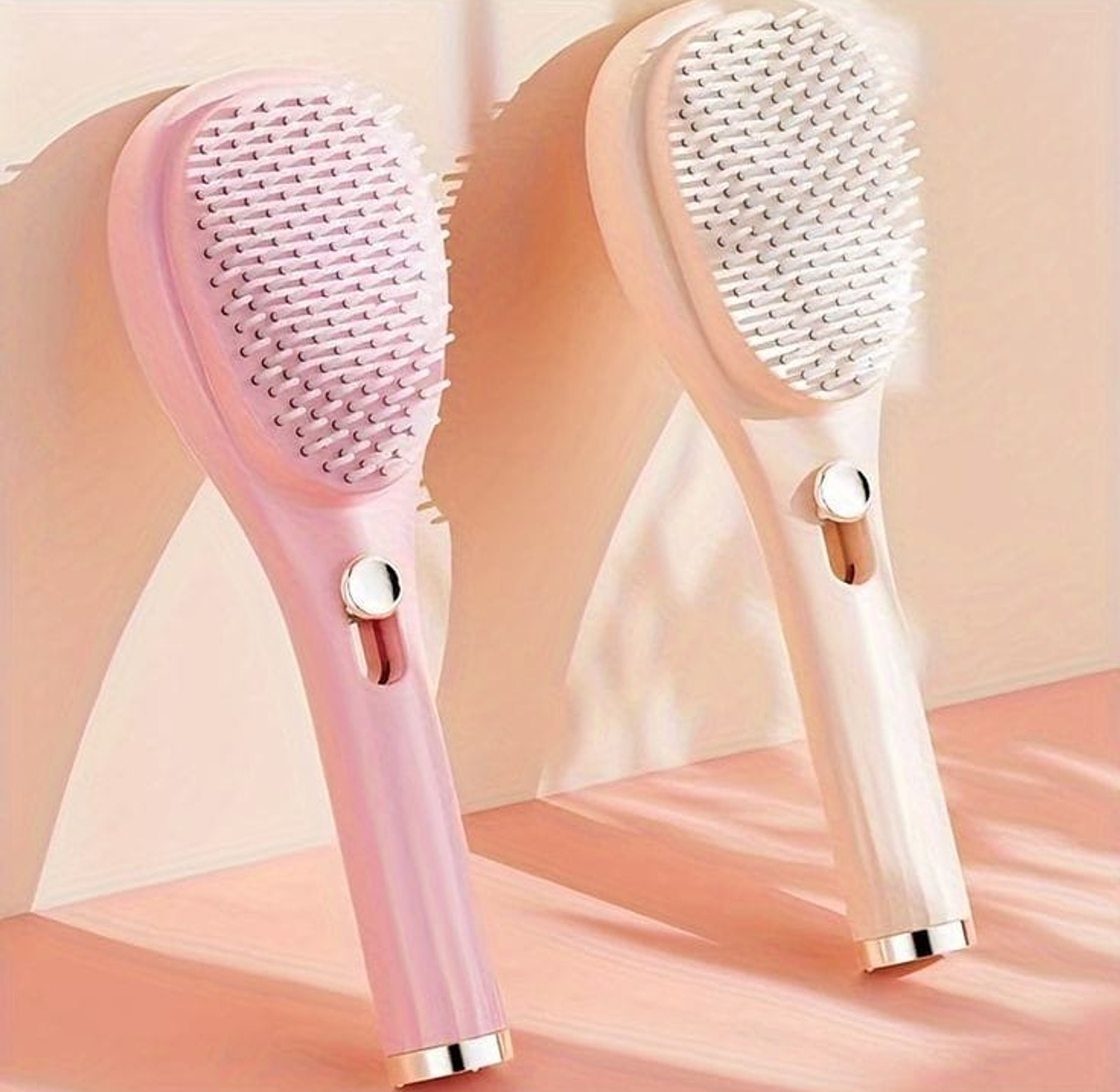 Portable Self Cleaning Comb, Antistatic Massage Comb image