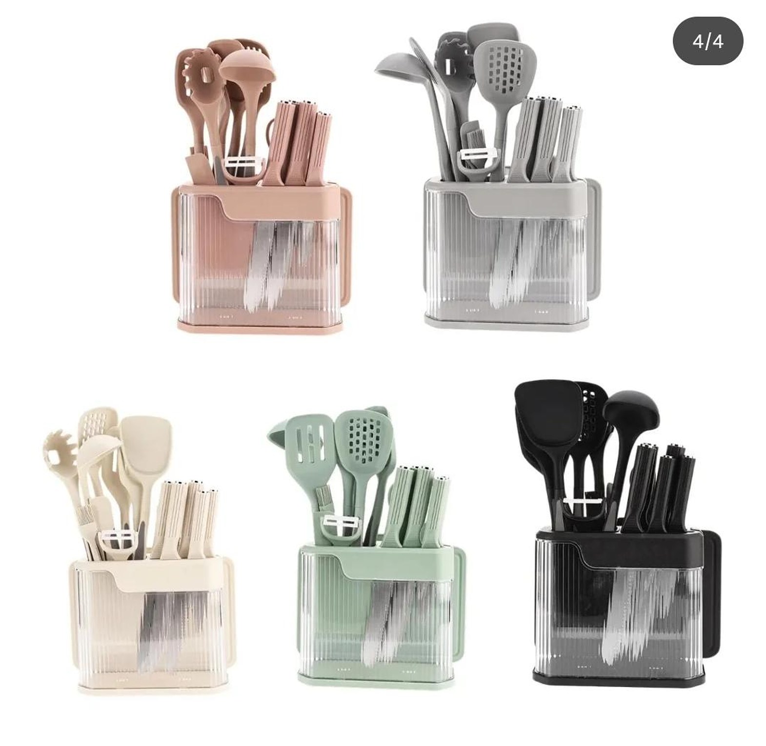 17pc food grade silicone kitchen utensil set image