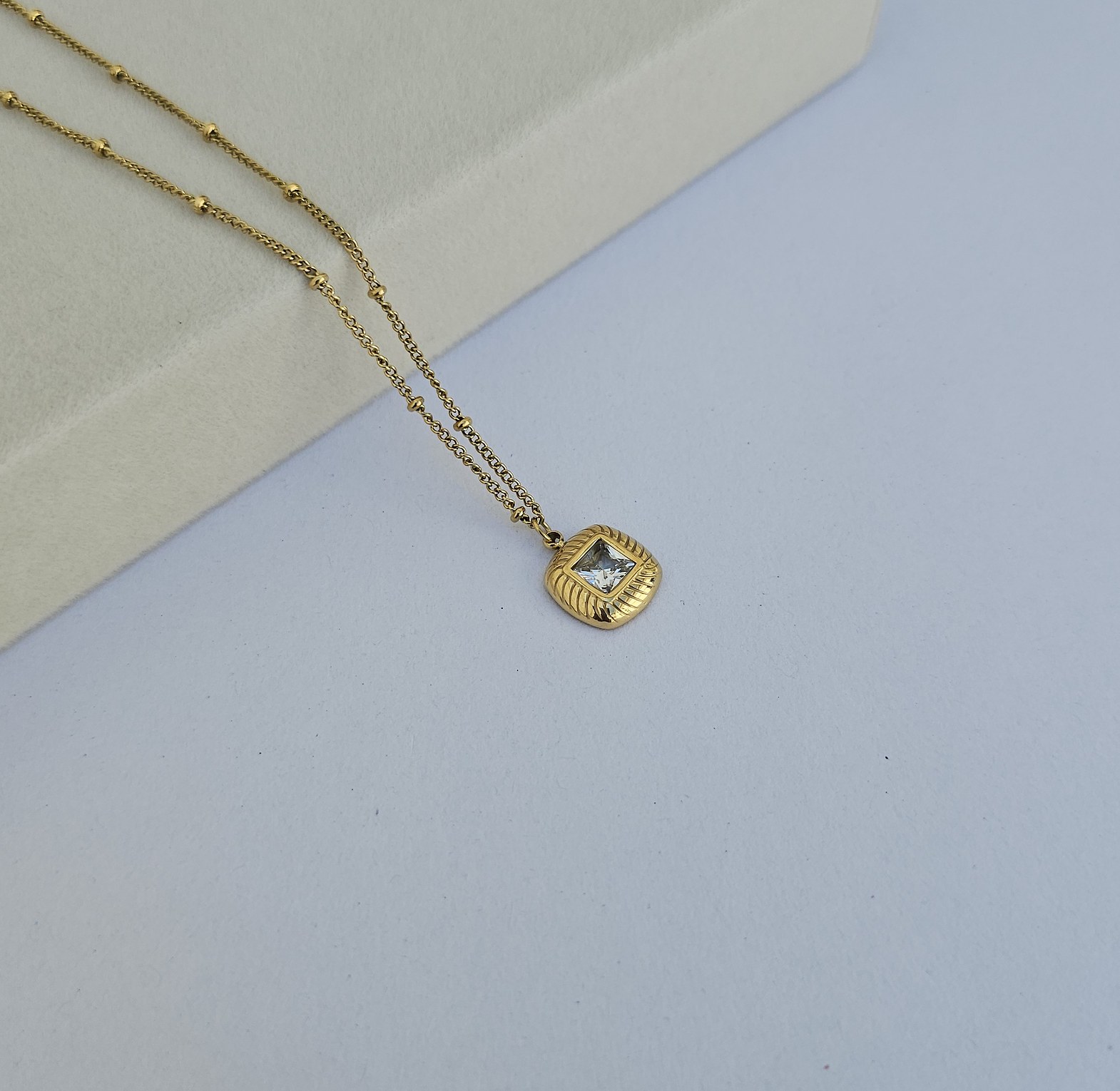Square crystal necklace  image