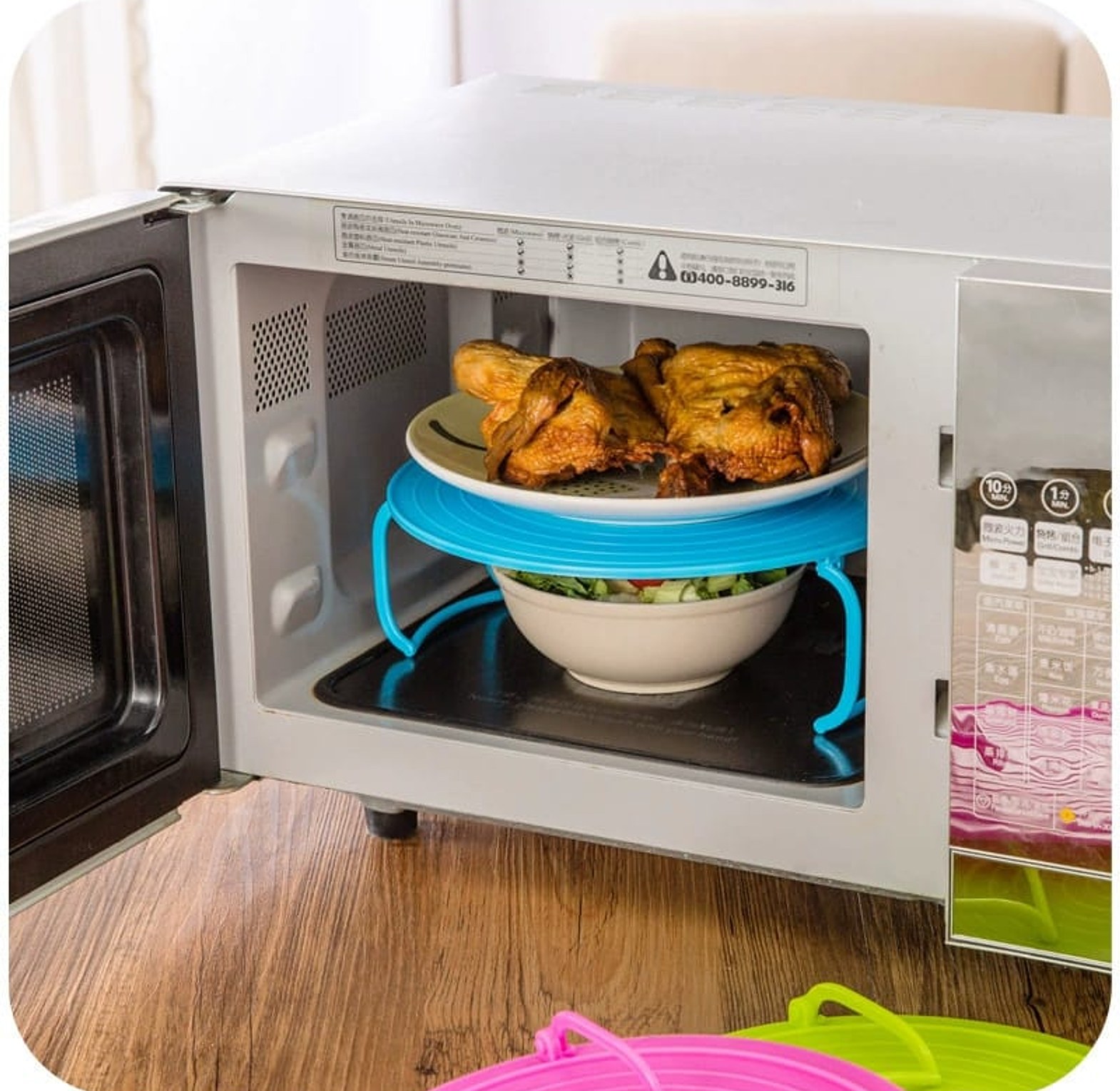 Multifunctional Microwave / Fridge Placement Rack Organizer image