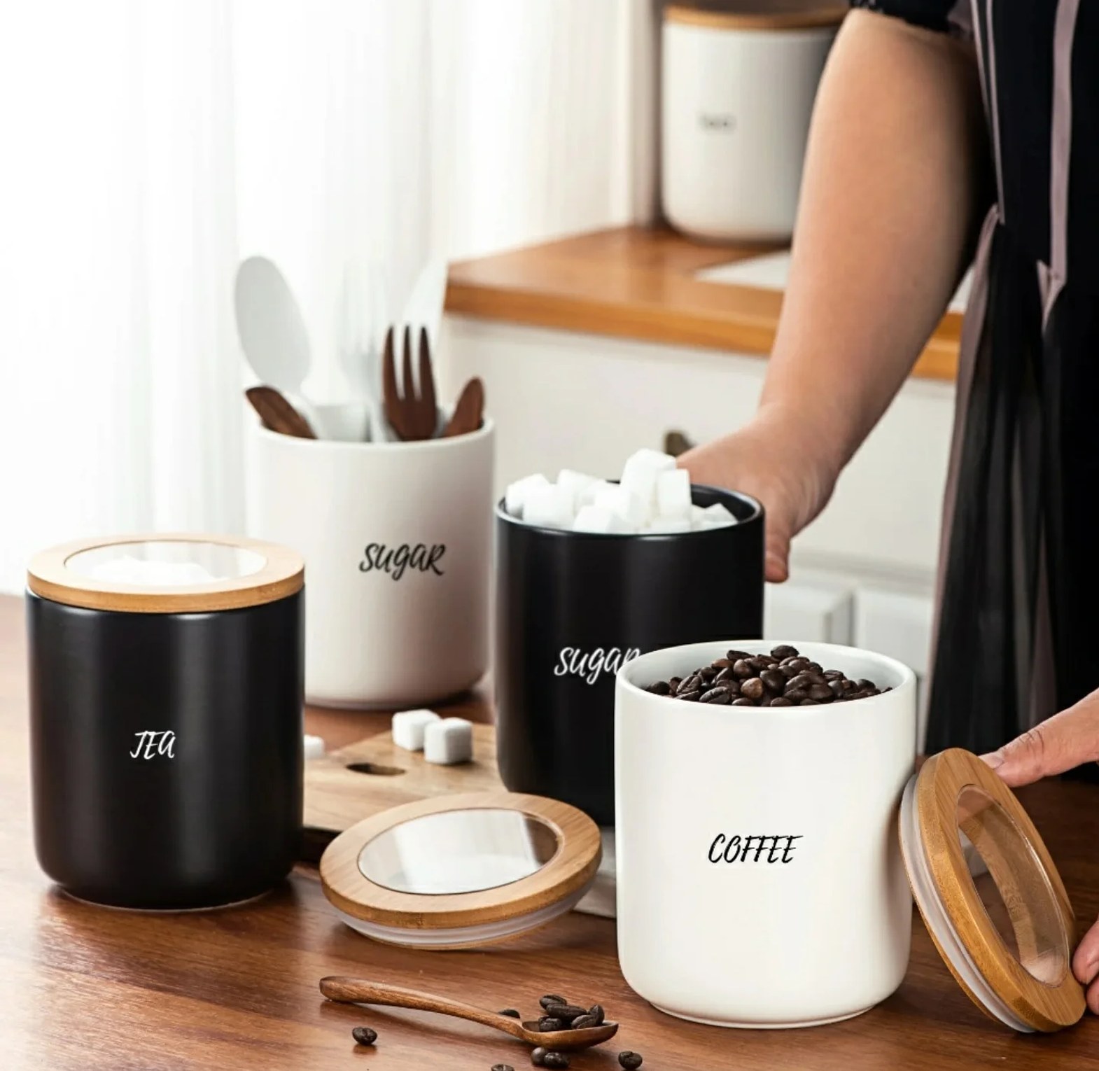 3-Piece Modern Ceramic Storage Set (850ml) image