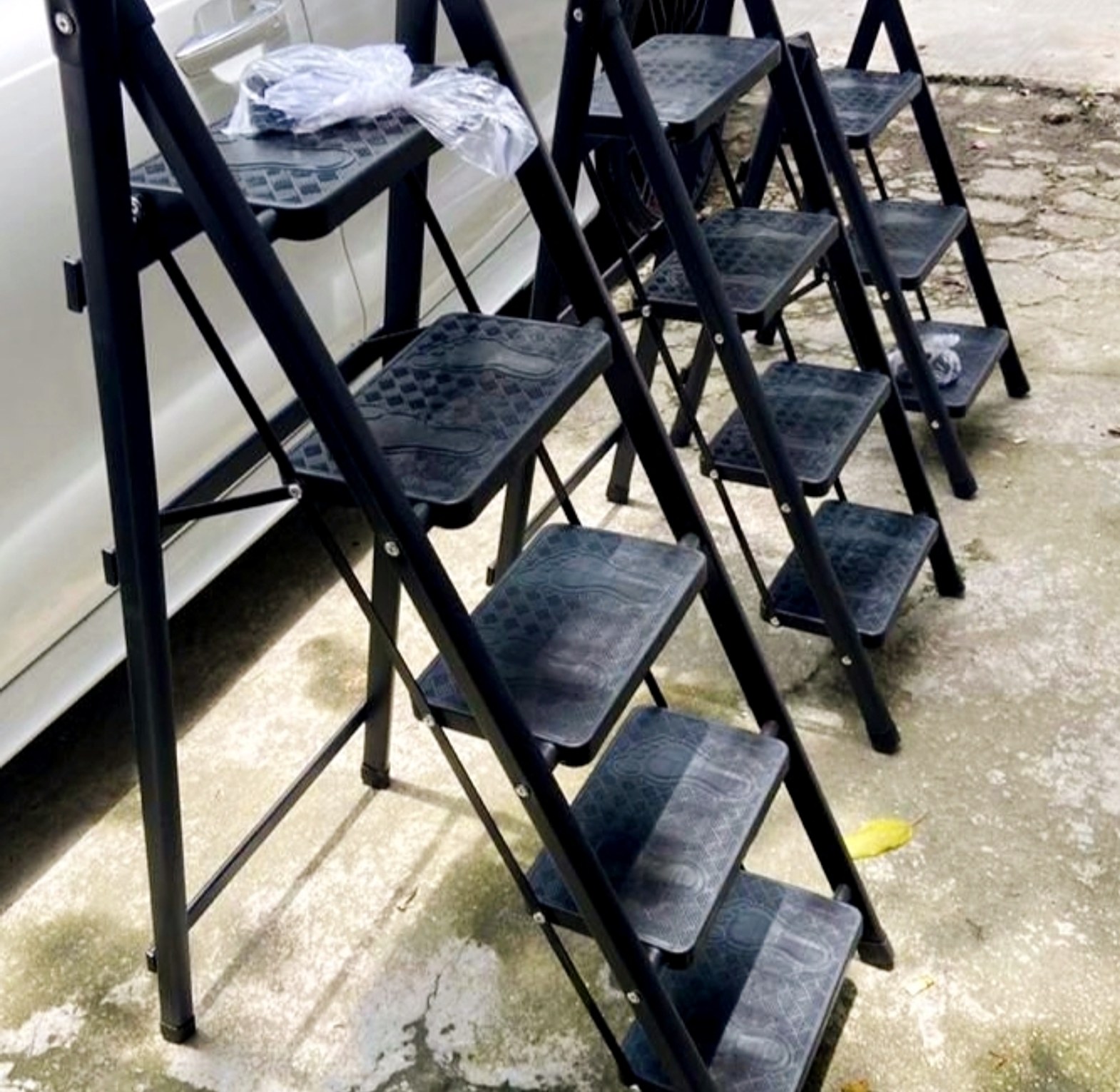 4 Step Black Folding Step Ladder Heavy Duty Anti-Slip Household Step Stool, Buy Online Nairobi Kenya Delivery image
