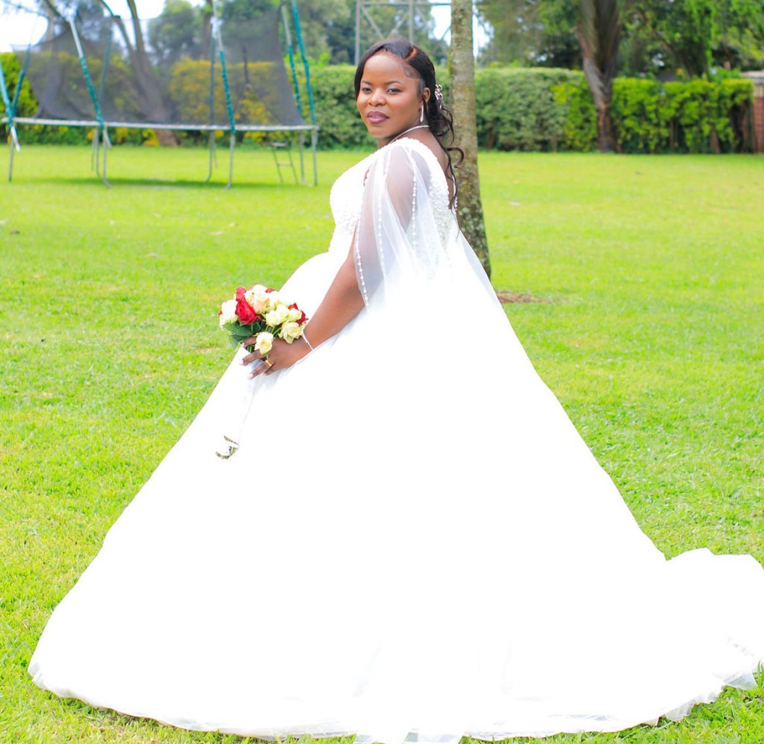 Bridal Cape Majesty Wedding Gown - FOR HIRE image
