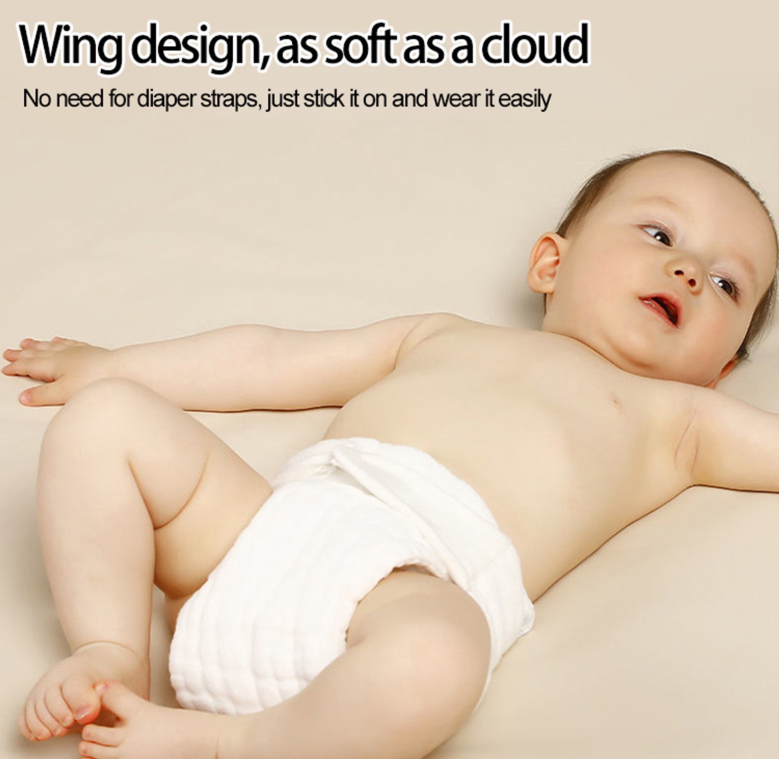 Muslin Cloth Diapers – Set of 3 image