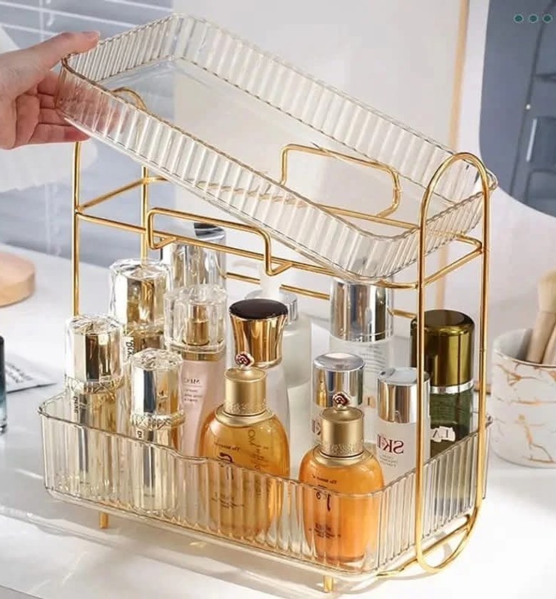 Acrylic Double-Layer Cosmetic & Perfume Organizer image