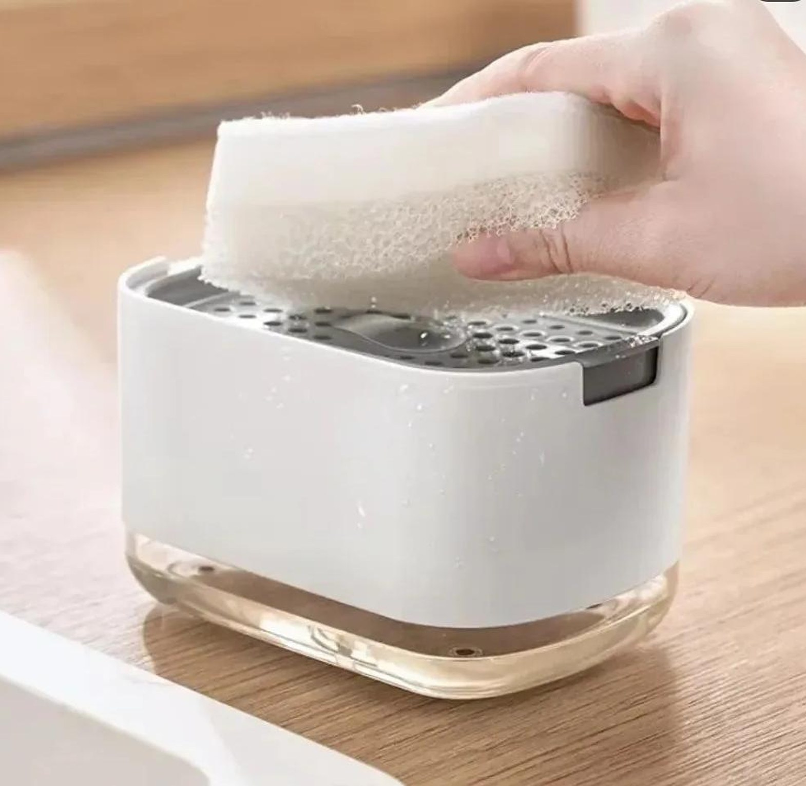 Soap pump and sponge image