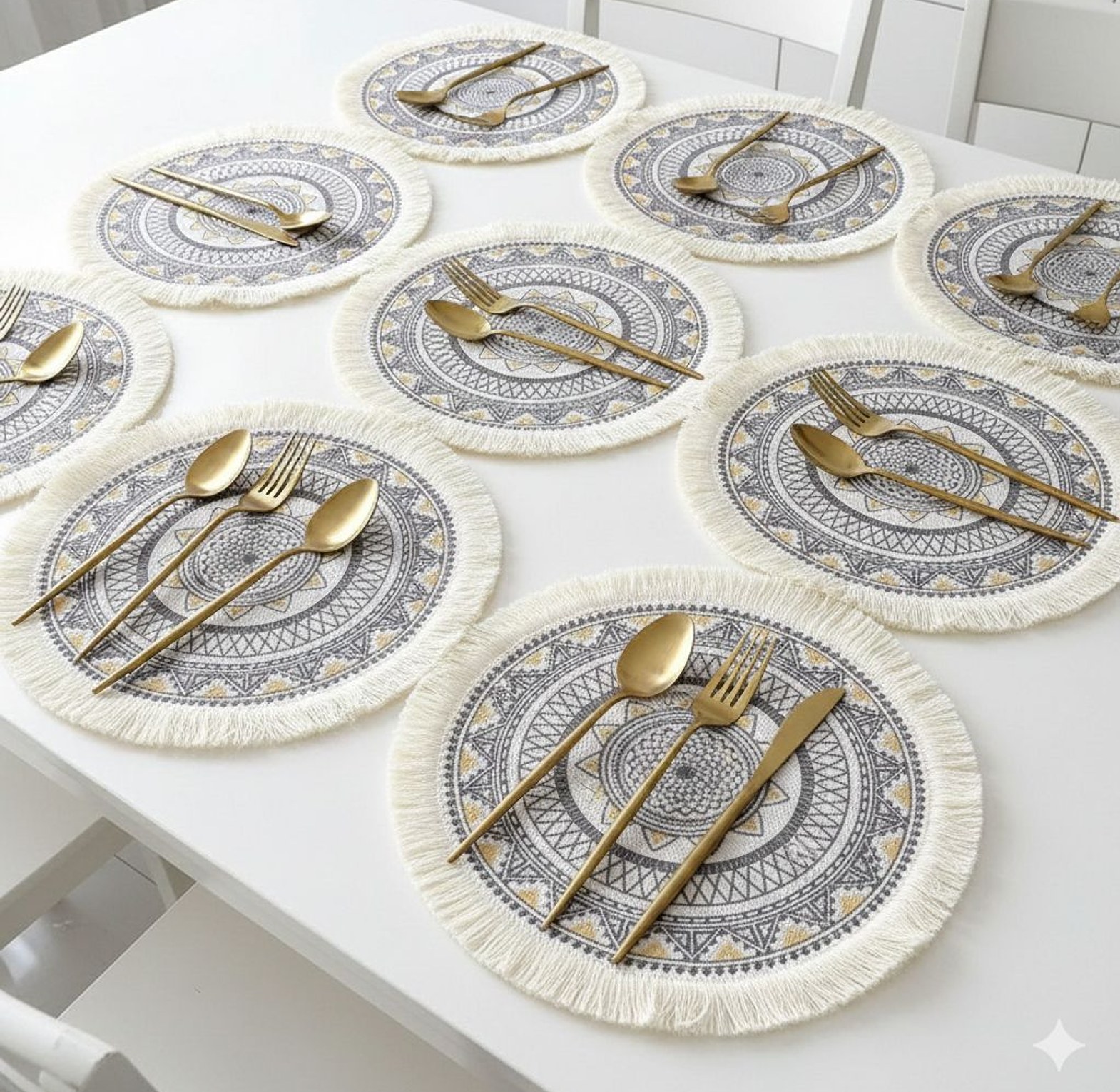 Boho Style Jute Table Place Mats   image