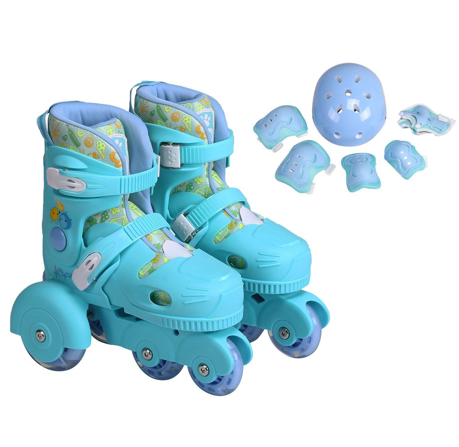 📍Kids Trainers set(skate +hard helmet +guards)  image