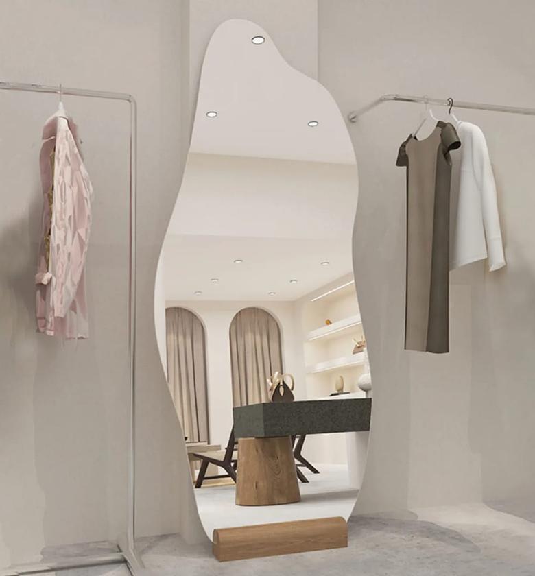 Dolphin Shape Acrylic Mirror – 120×40cm Decorative Wall Mirror (No-Drill Installation) image