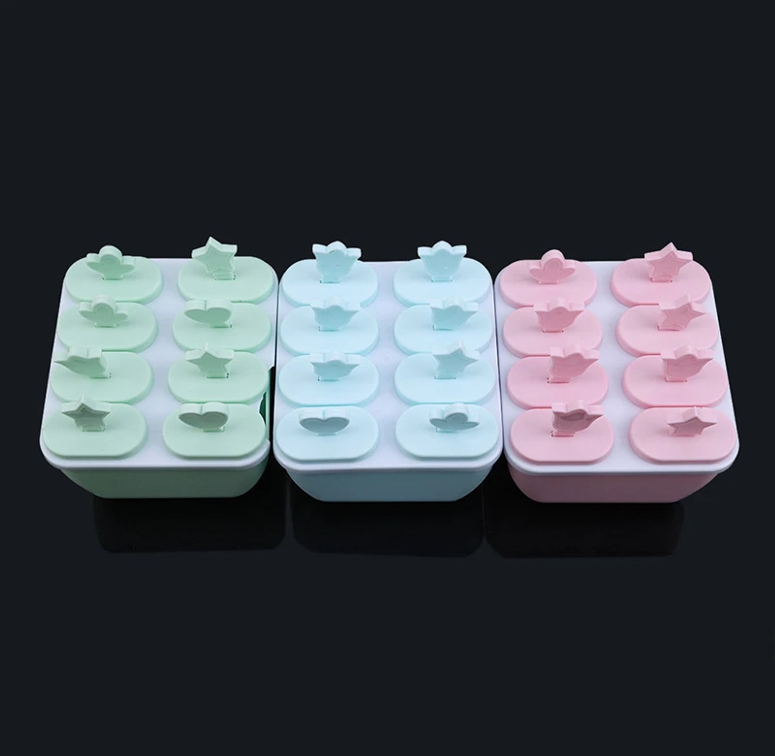 8-Cell Mini Silicone Popsicle Maker & DIY Ice Cream Mold for Kids - Healthy Homemade Snack Tray image