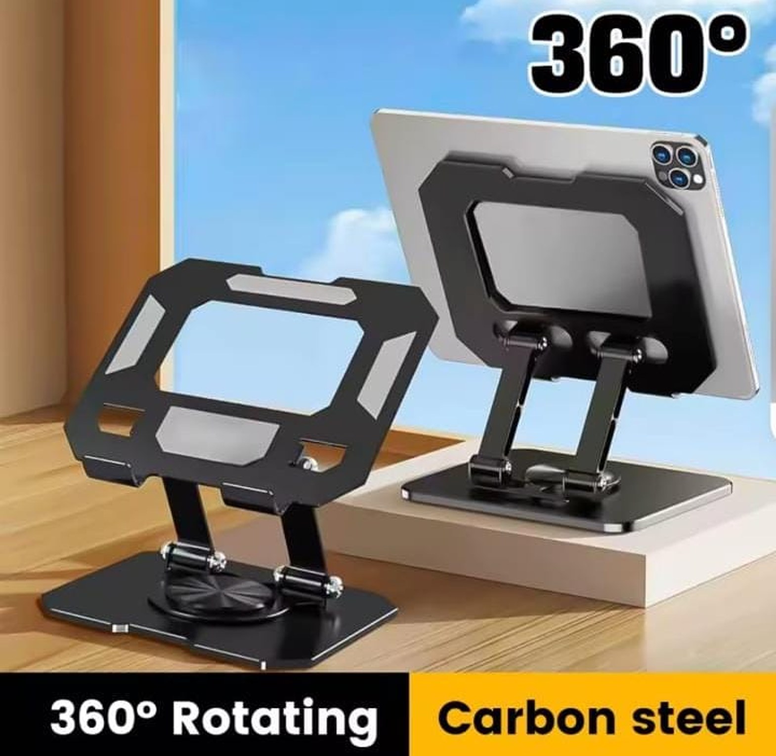 360° Rotatable Tablet Stand Adjustable Foldable Desktop Stand Holder image