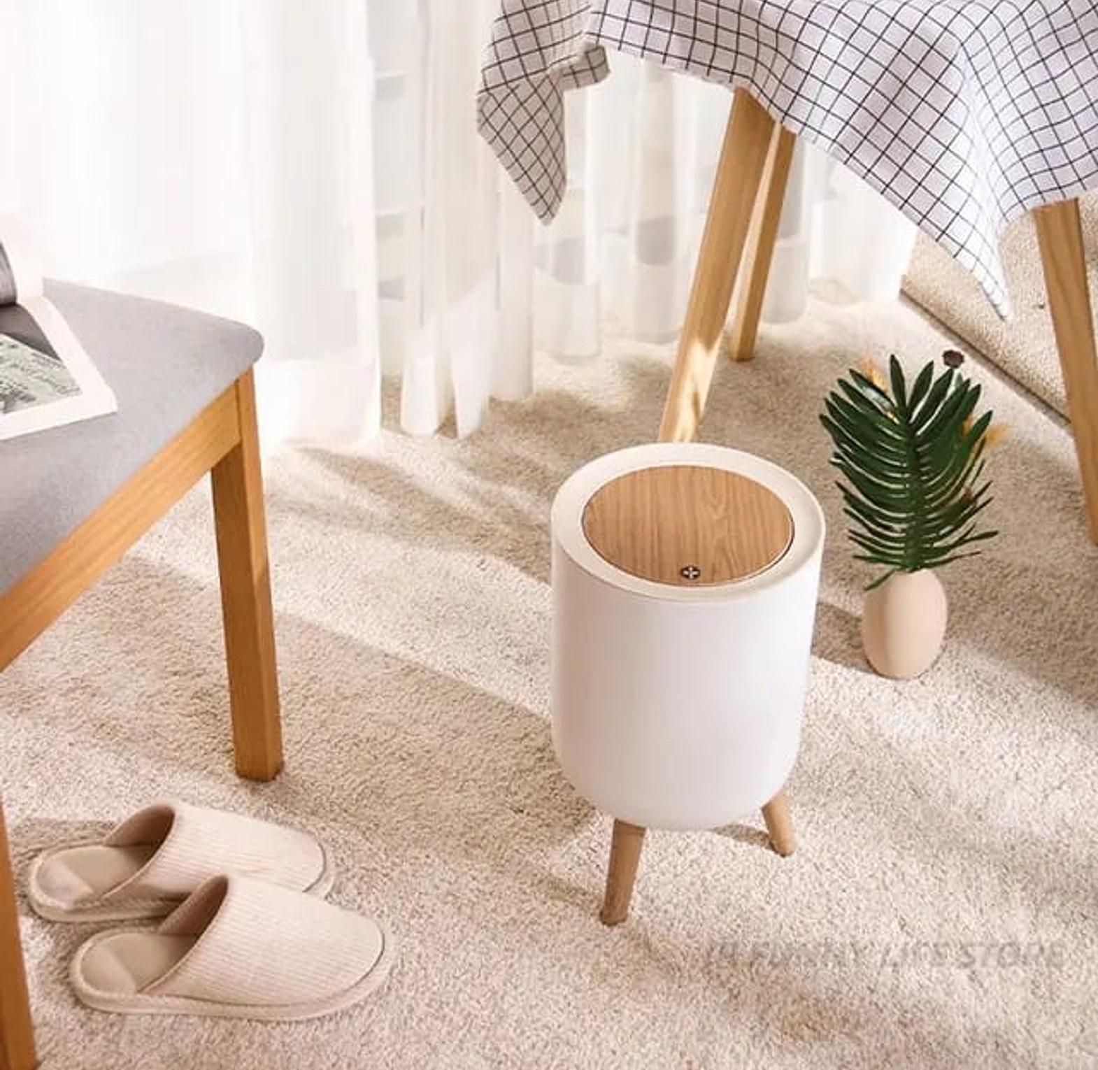 Garbage Container with wood grain cover image