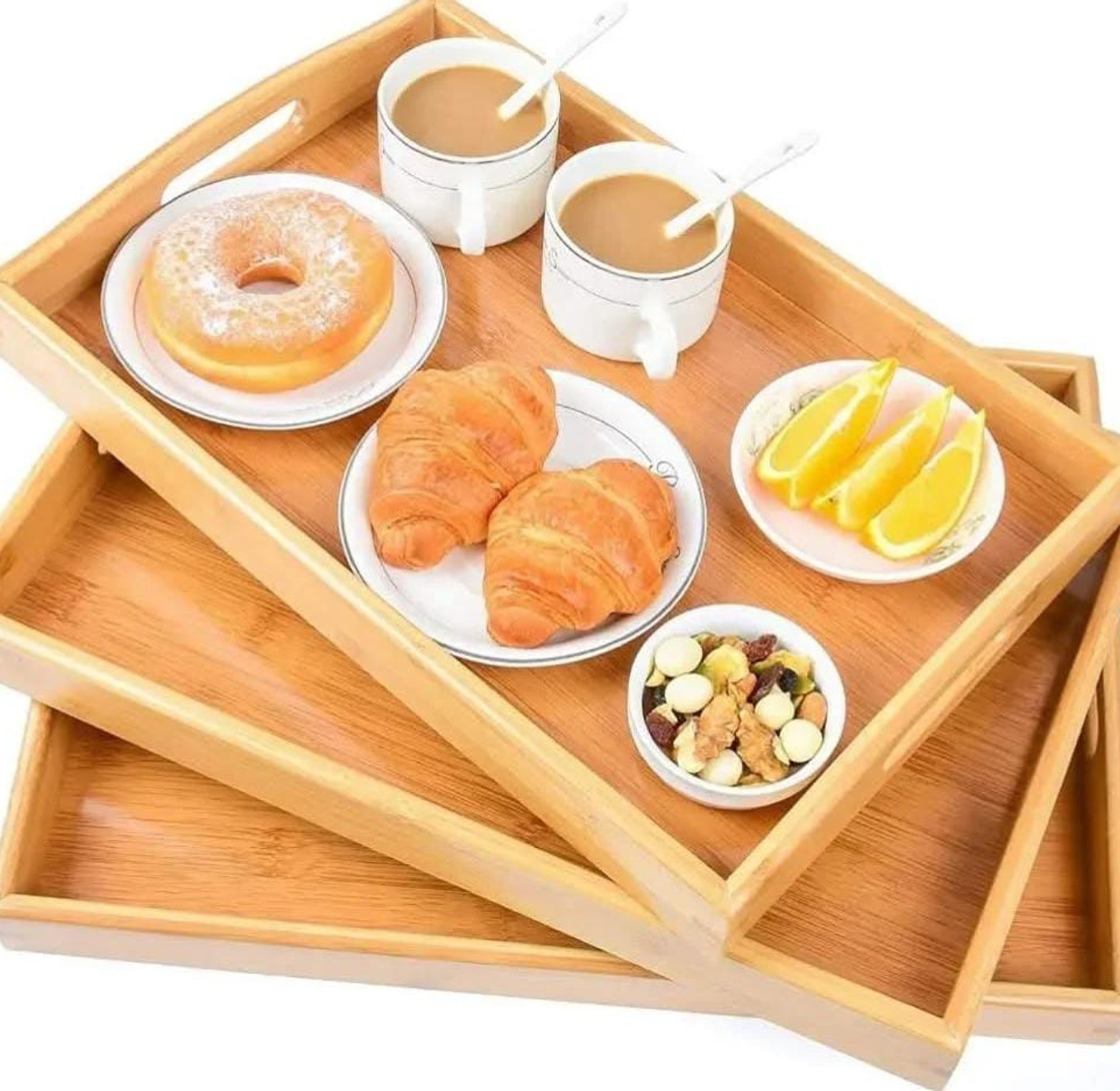 Multifunctional Bamboo Serving Trays for  image