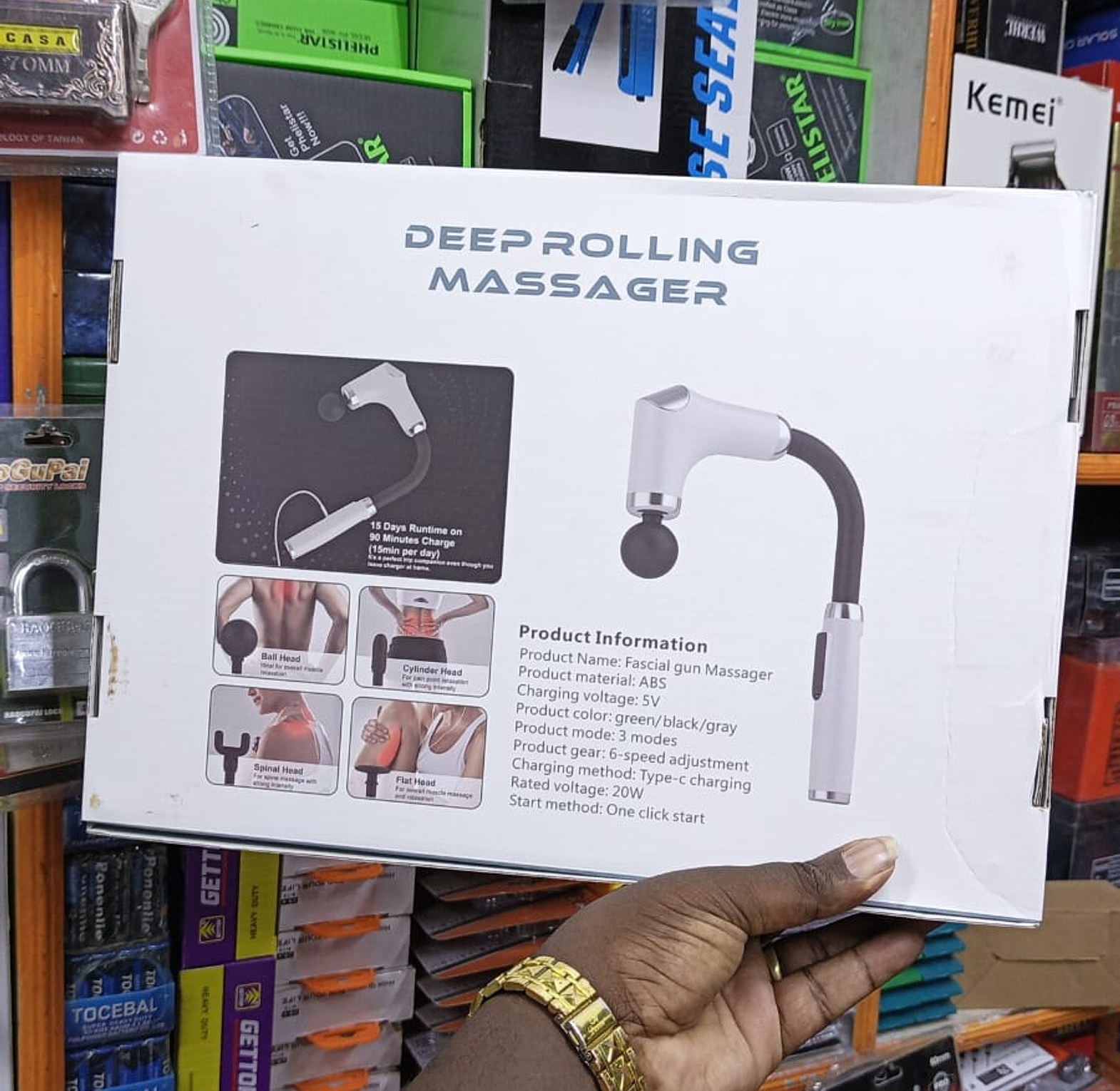  Fascial Gun Massager Or  Deep Rolling Massager, image