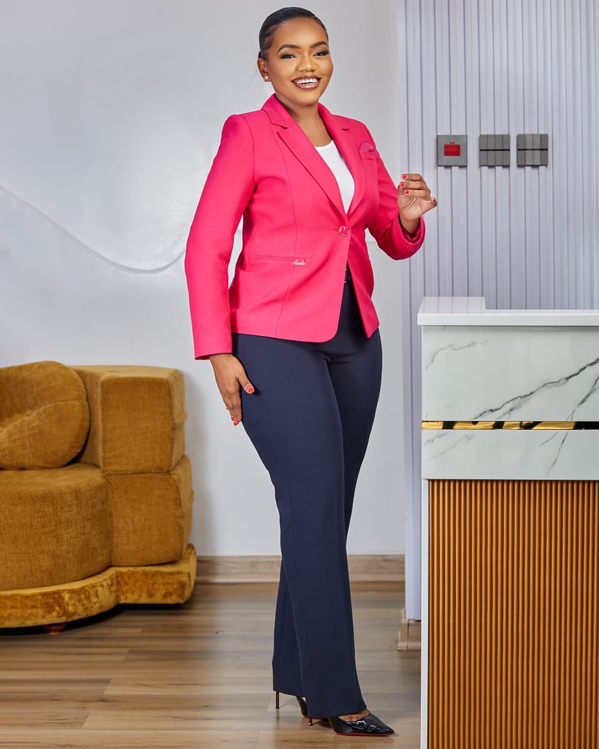 Pink Structured Blazer image