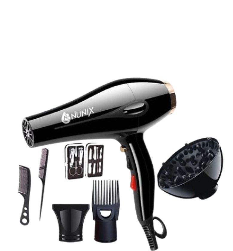Blow-dry. Nunix blow dryer HD-77C Commercial blow dry hair dryer with accessories image