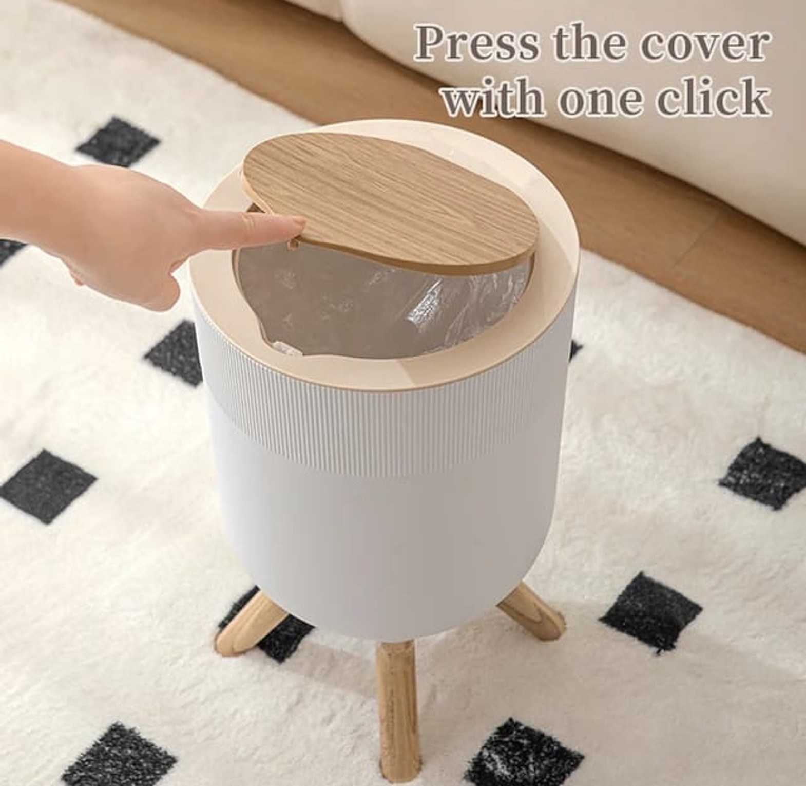 Garbage Container with wood grain cover image