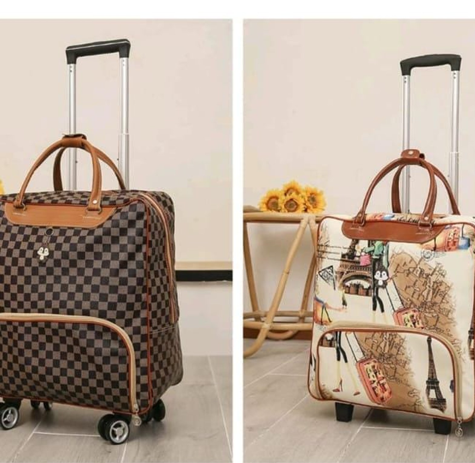 Portable Short Trip Travel Bag (PU Waterproof) image