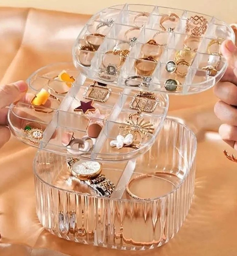 Classic Stackable Jewellery Organizer Box with Cufflink Compartments image