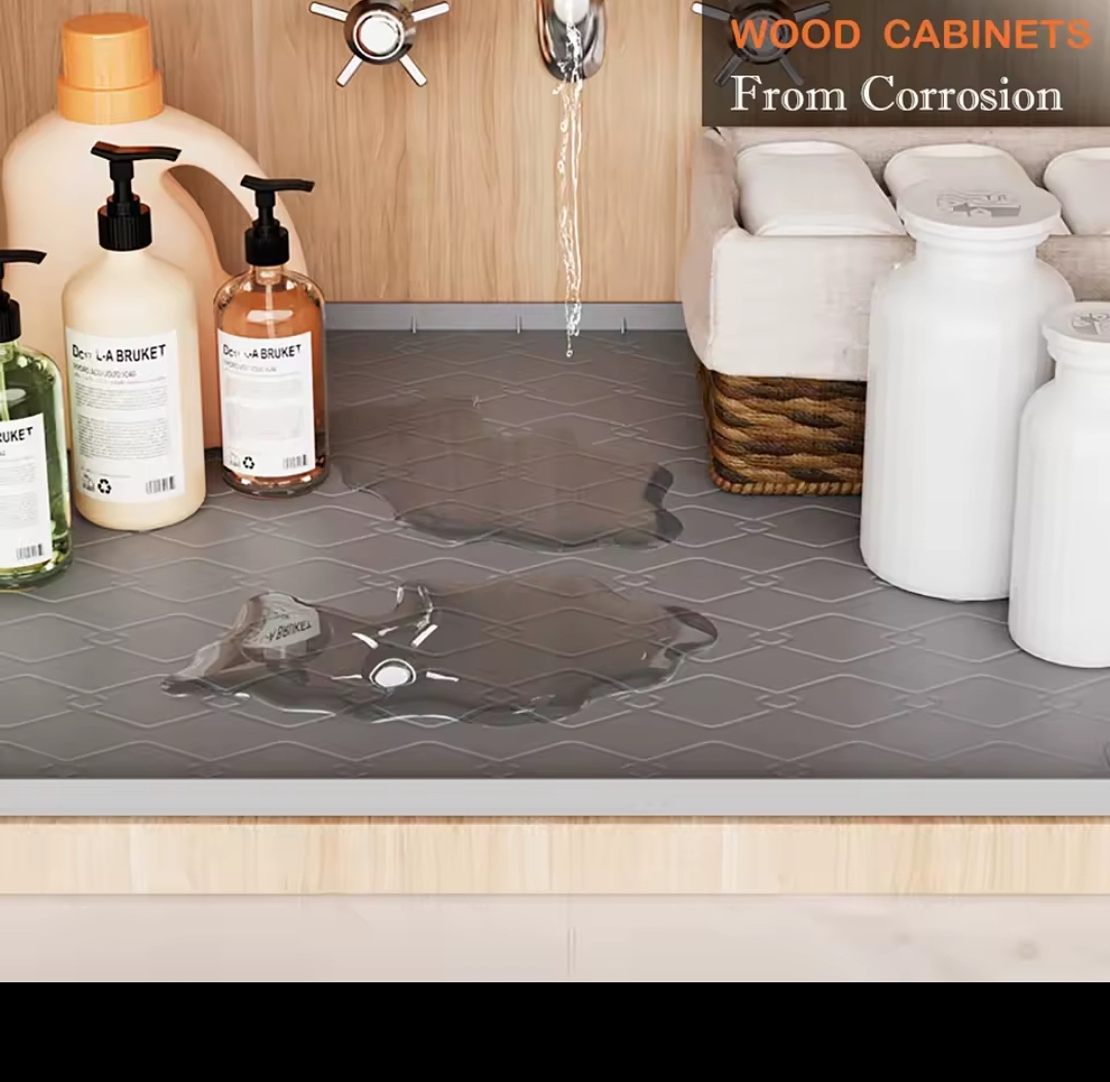 Waterproof,non-slip, under the sink mat image