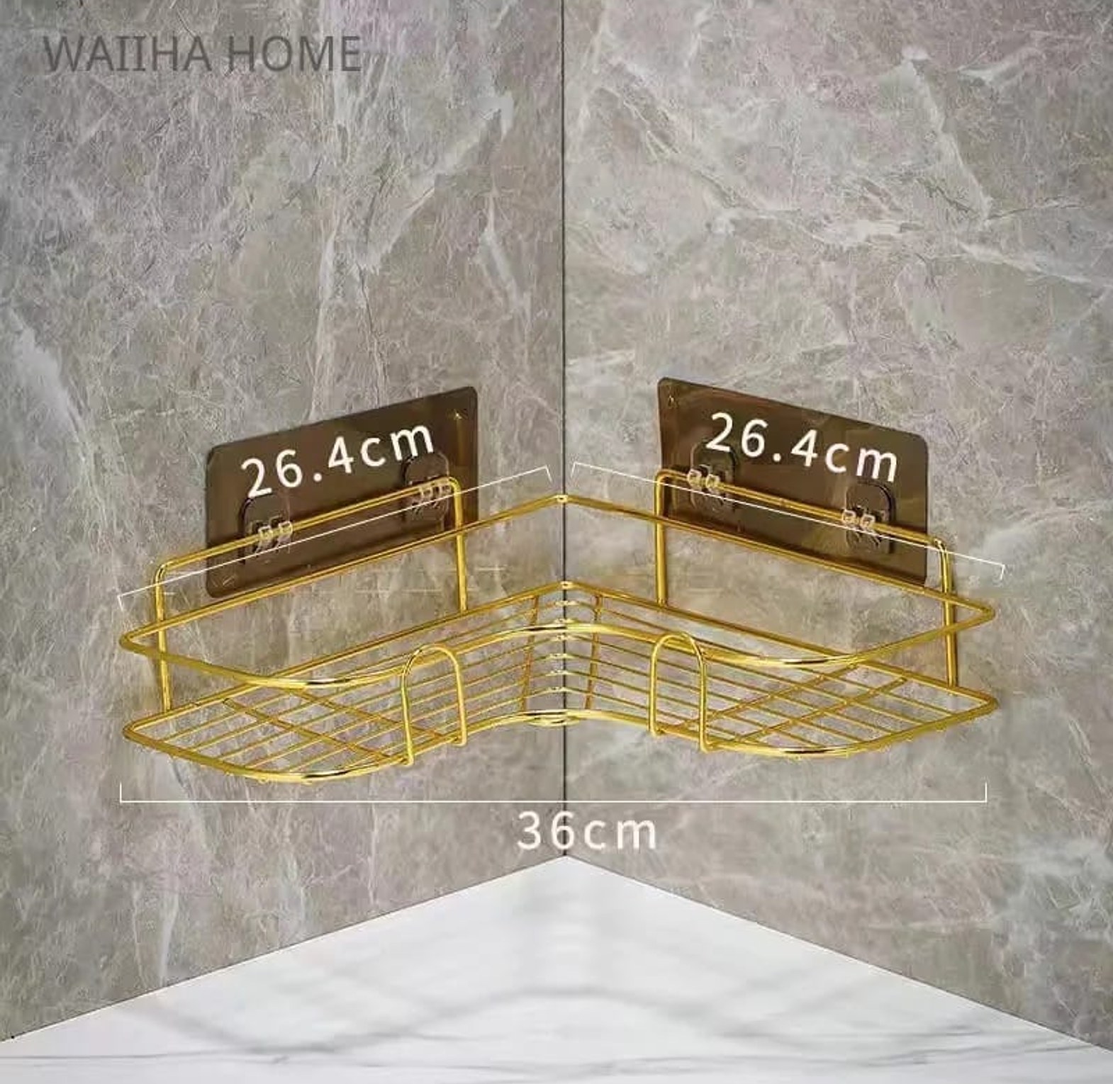orner Shelf Shower Shampoo Storage Rack  image
