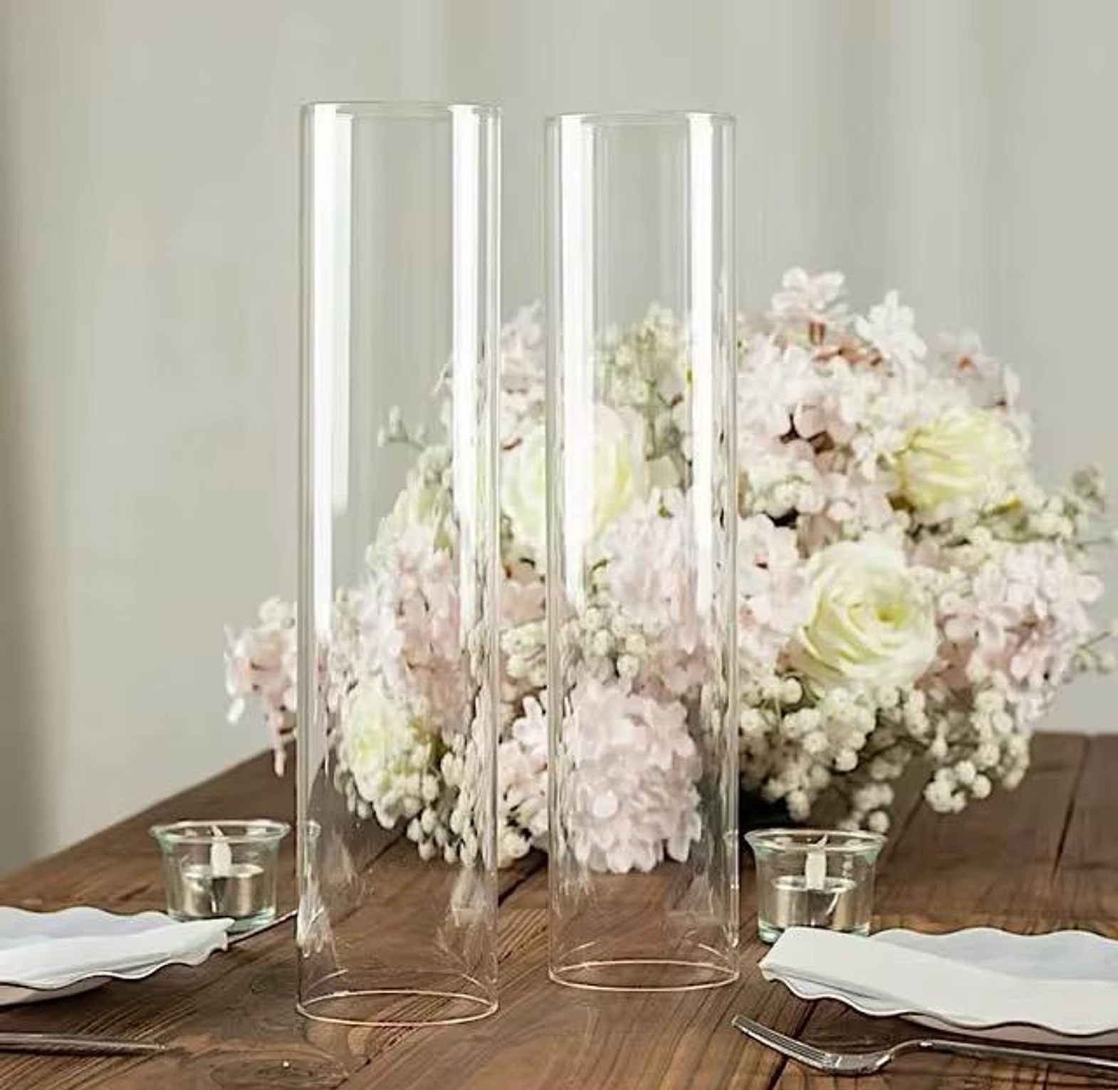 Modern creative clear glass vase - 60cm image