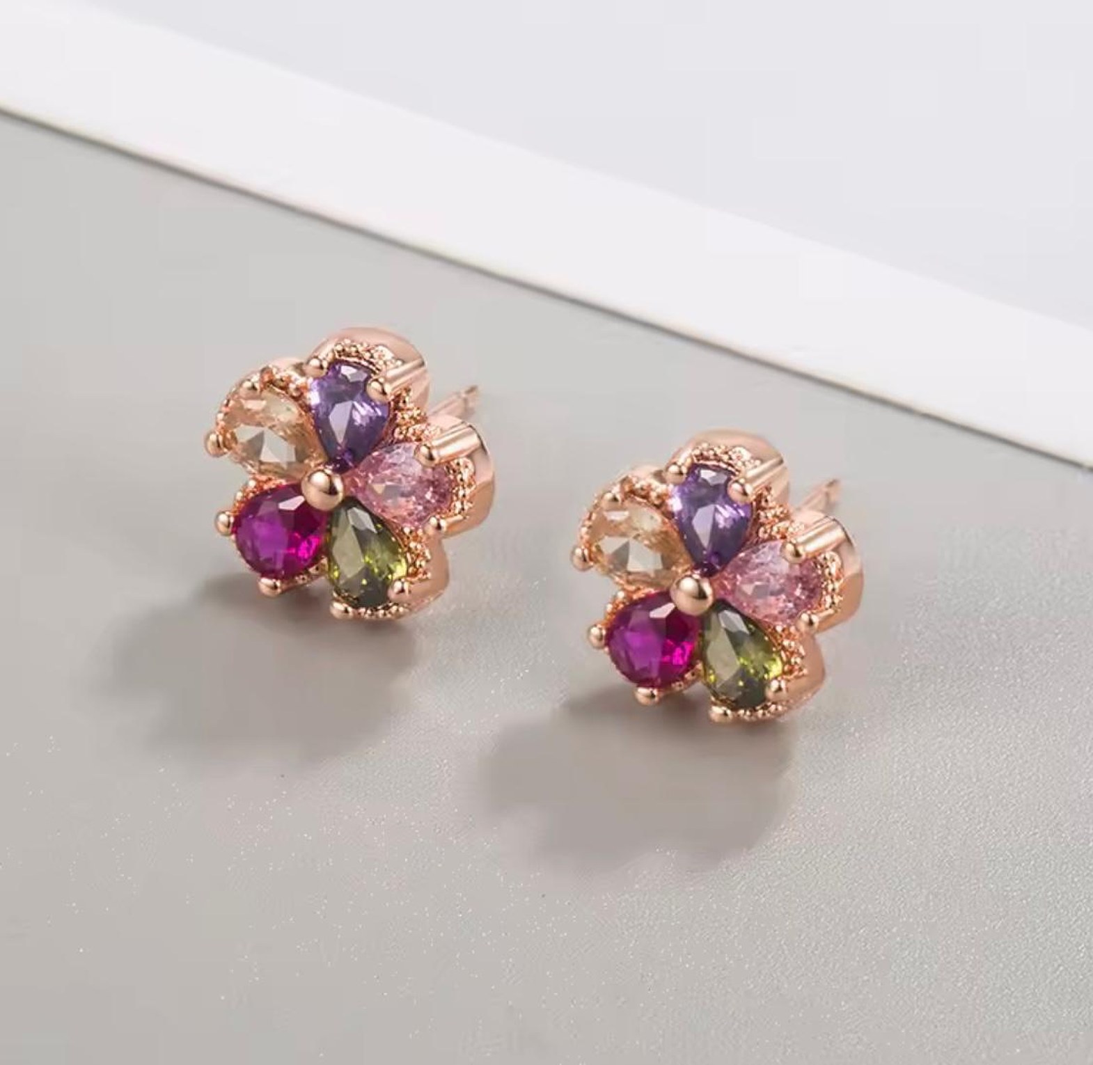 Imperial Blossom Rose Gold Earrings image