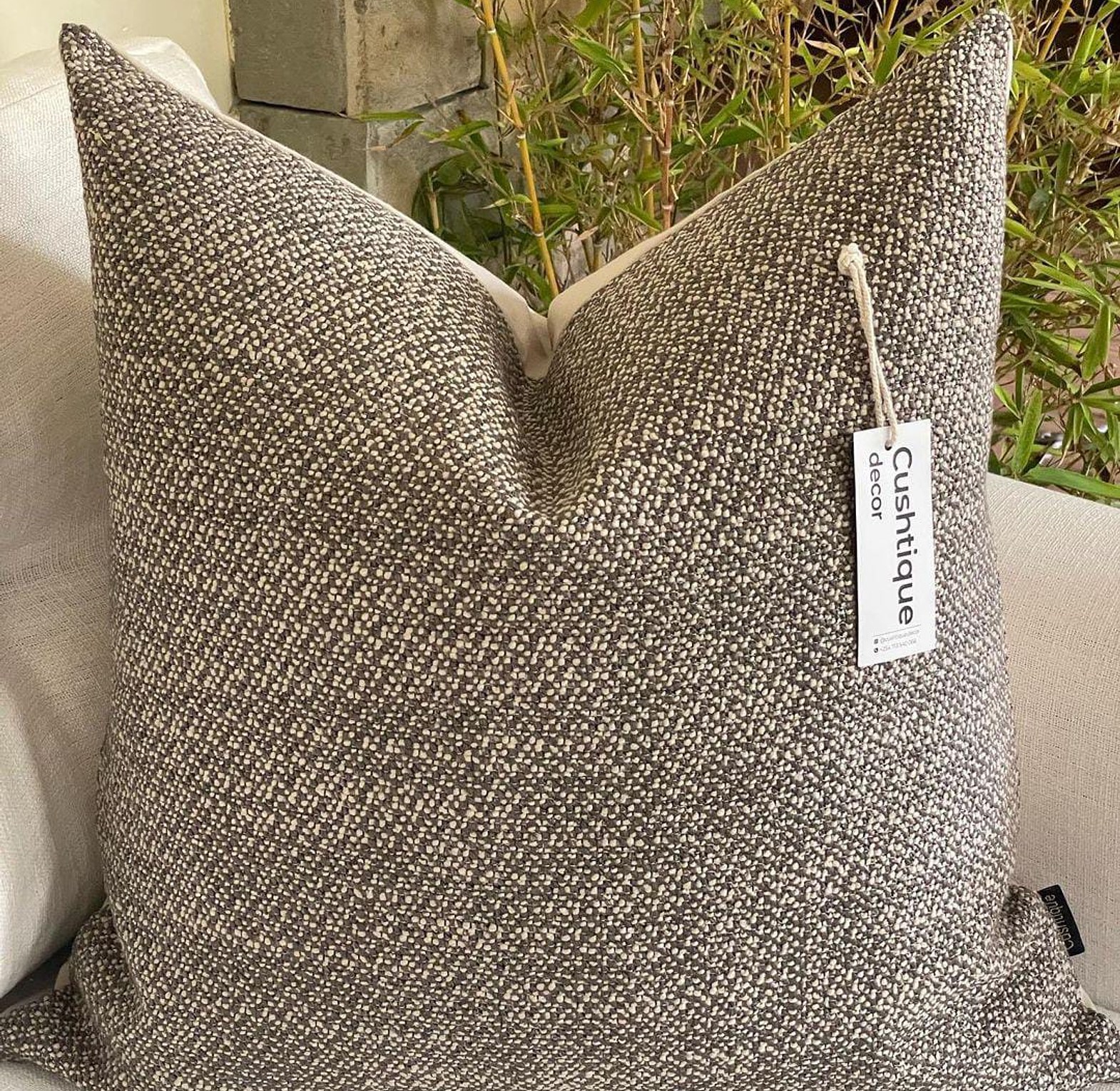 MOCHA DOTTED CUSHION image