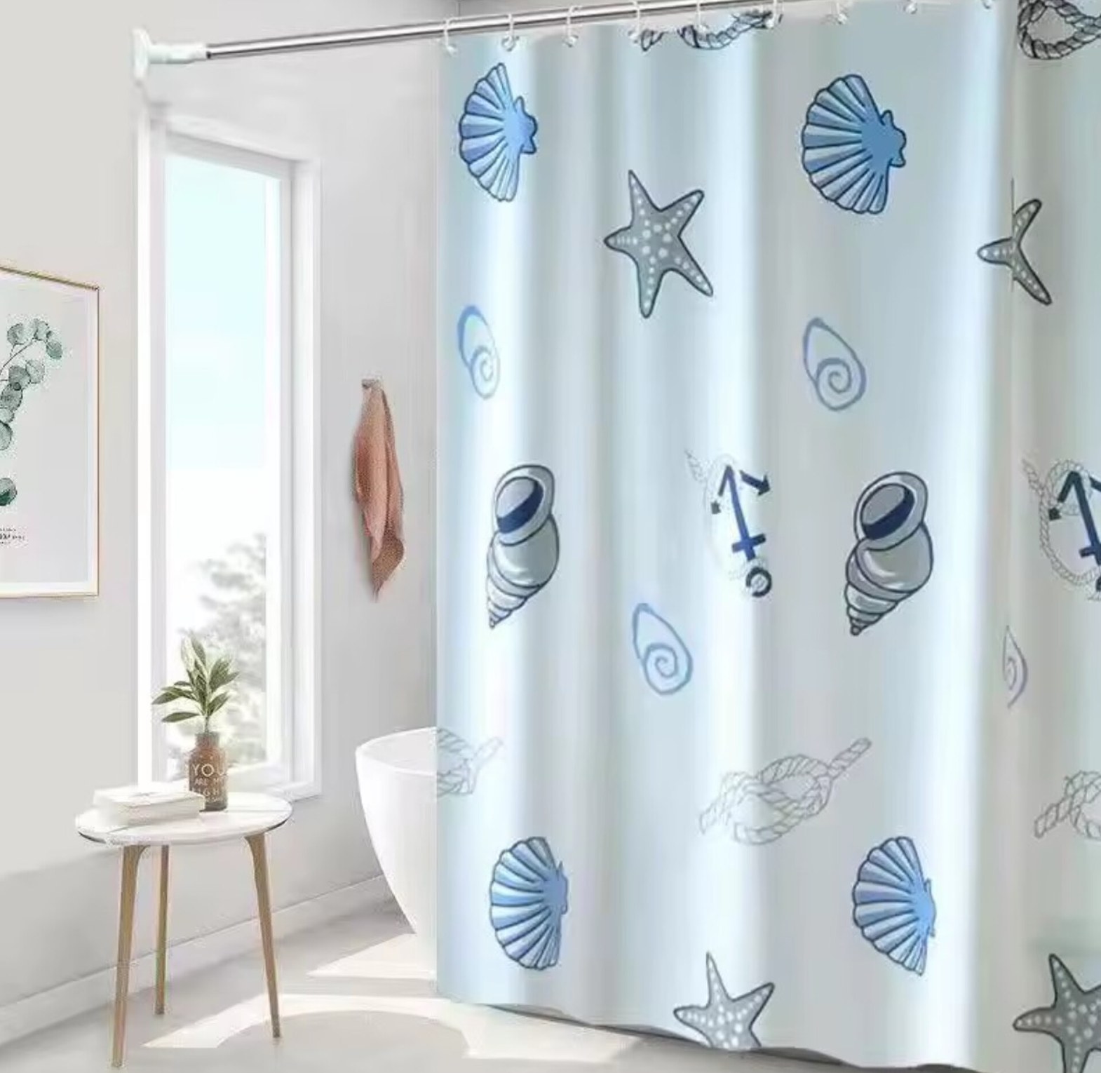 Shower Curtains Waterproof Anti-Mould Bathroom Decor image