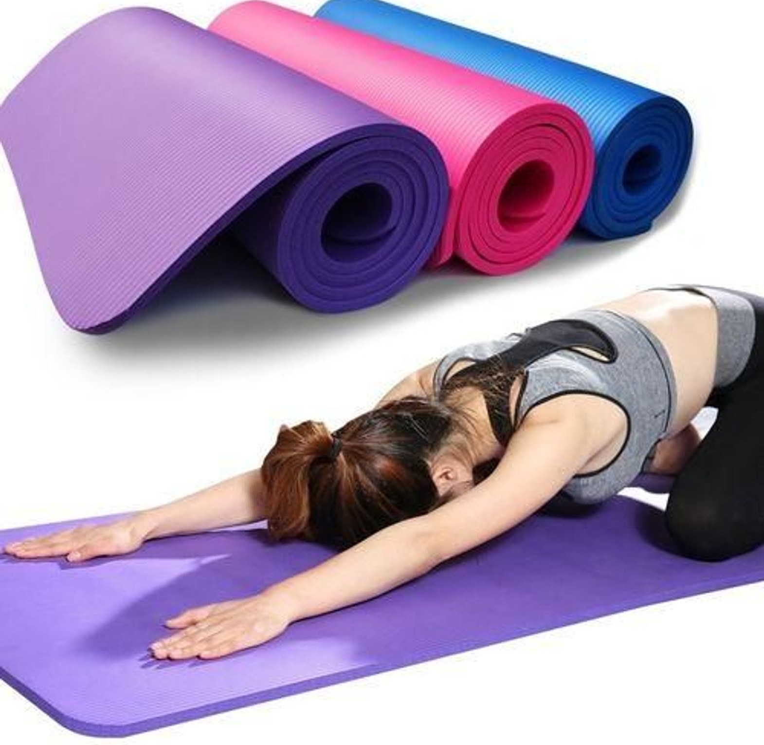 Yoga Mats. 10mm High Quality Exercise/Yoga Mats For Men & Women Fitness.RECOMMENDED image