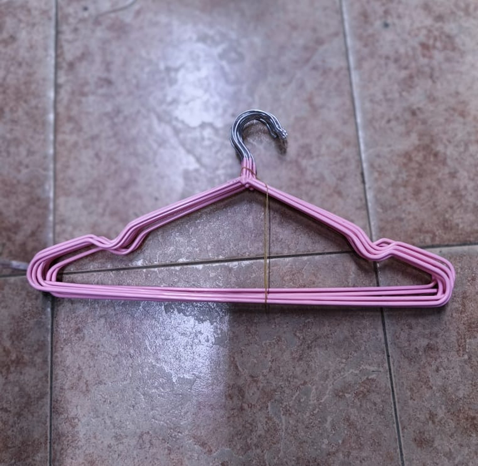 12 PCS Strong Clothes Hanger Stainless Steel with rubber image